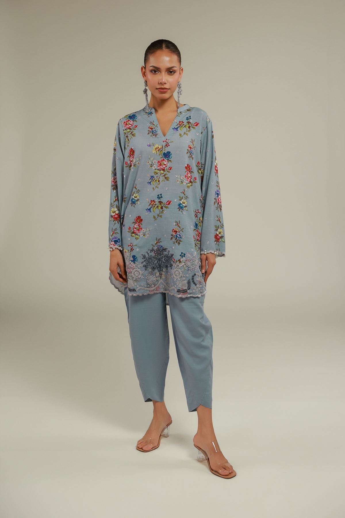 Floral Lace Kurta
