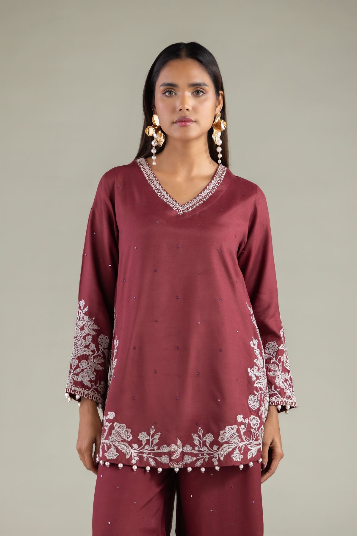 Floral Pearl Kurta