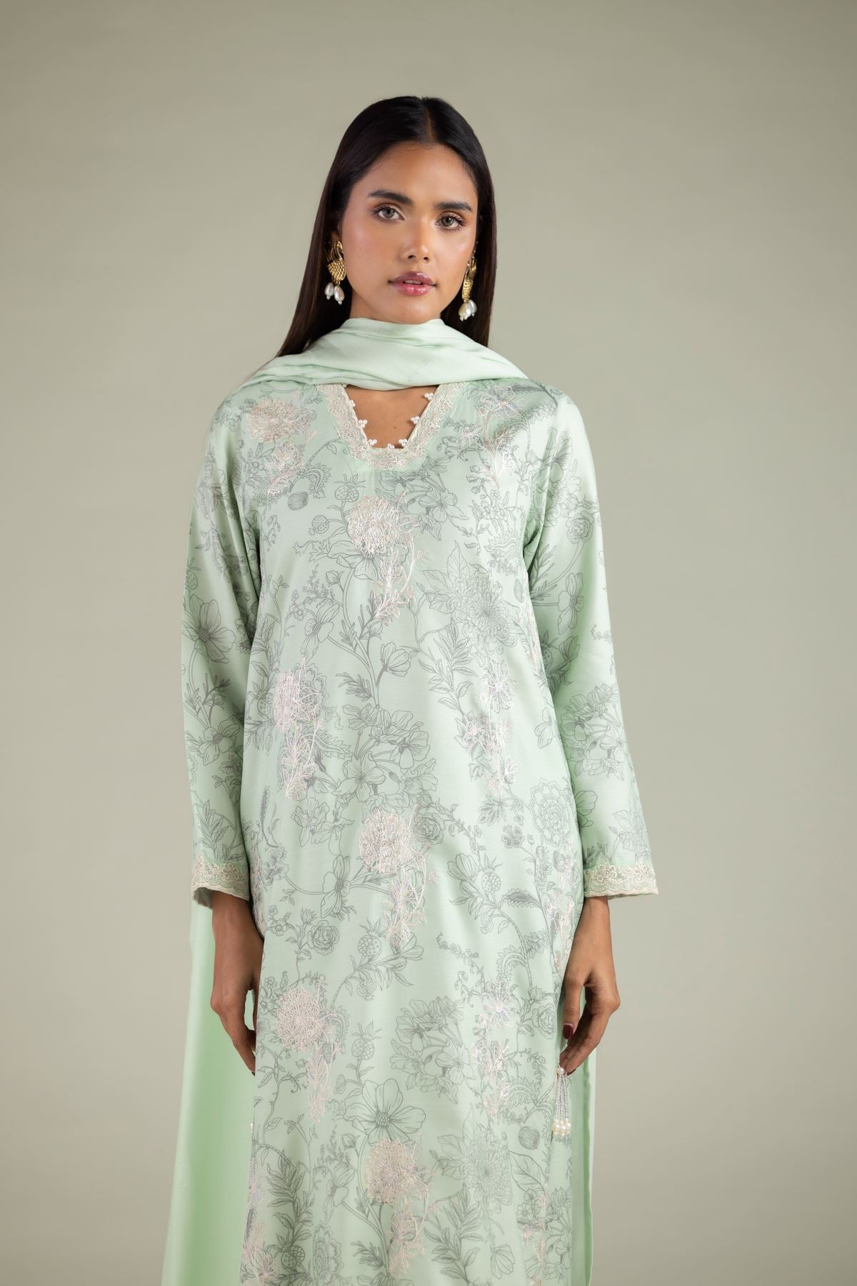 Floral Longline Kurta