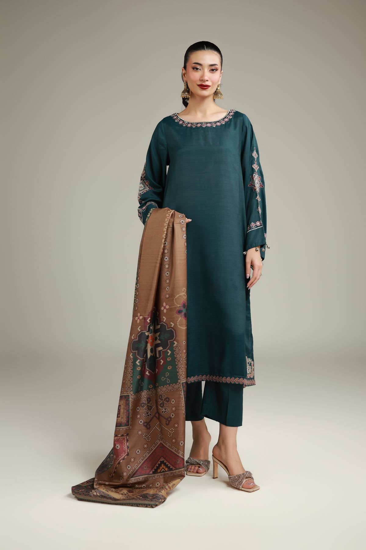 Silk Straight Pants