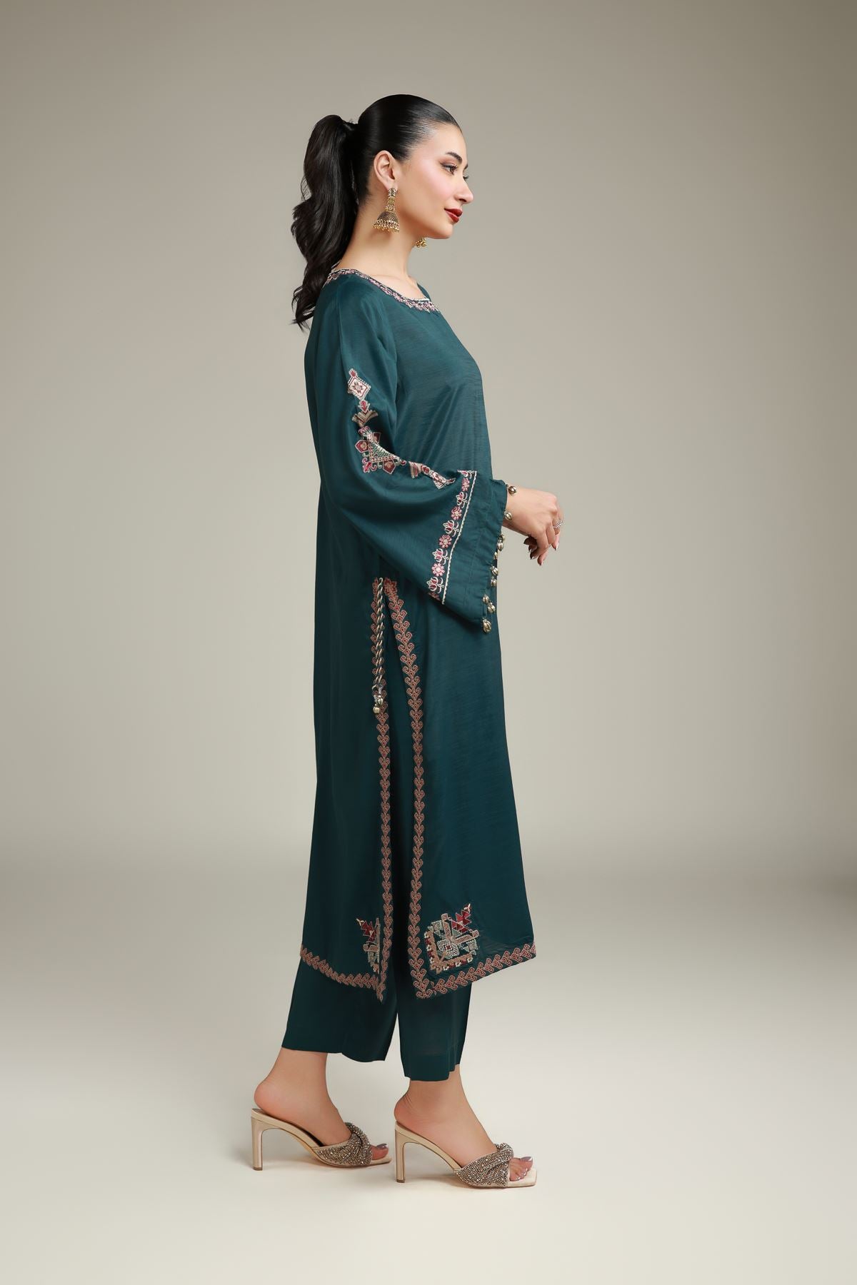 Silk Straight Pants