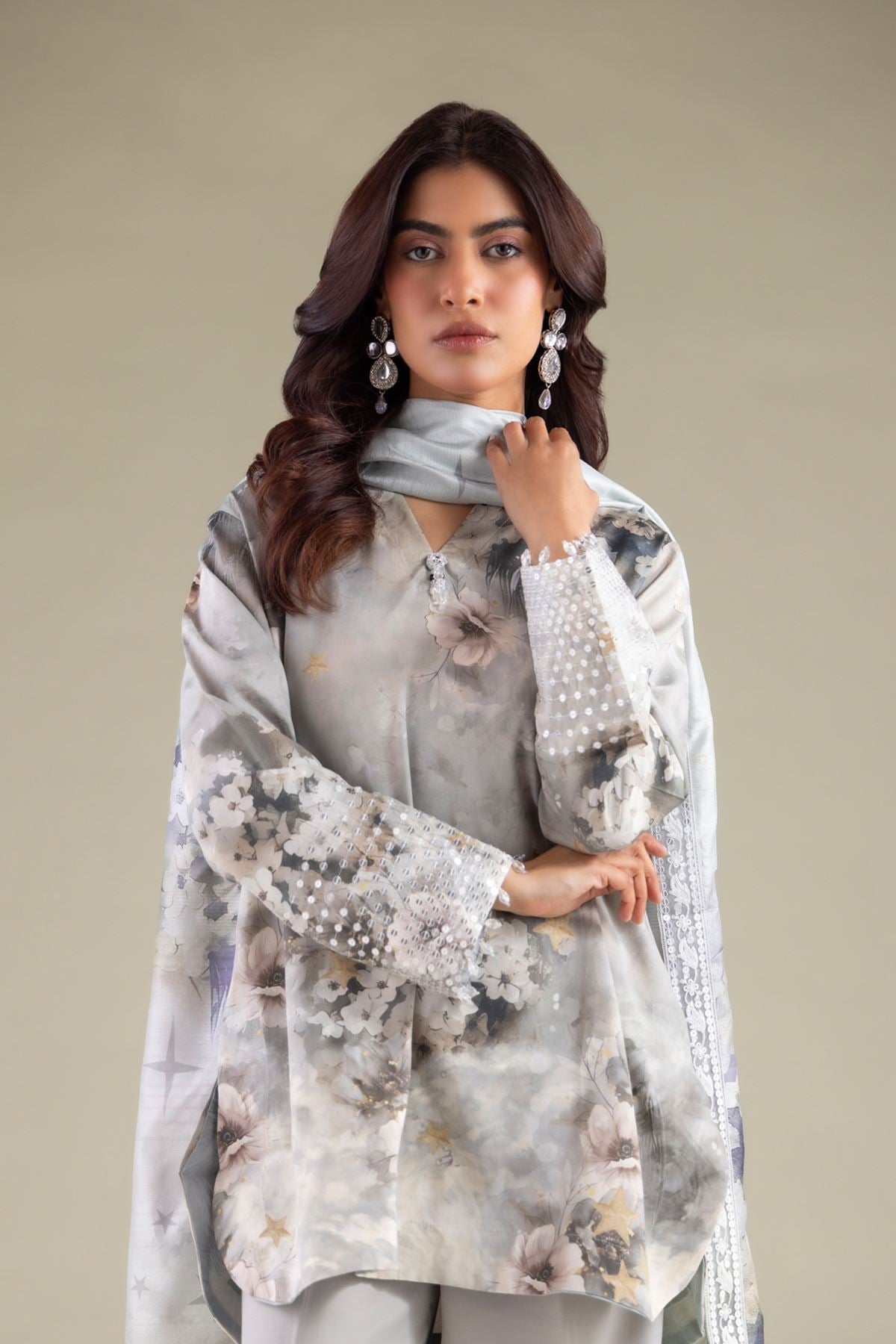 Floral Embellished Kurta