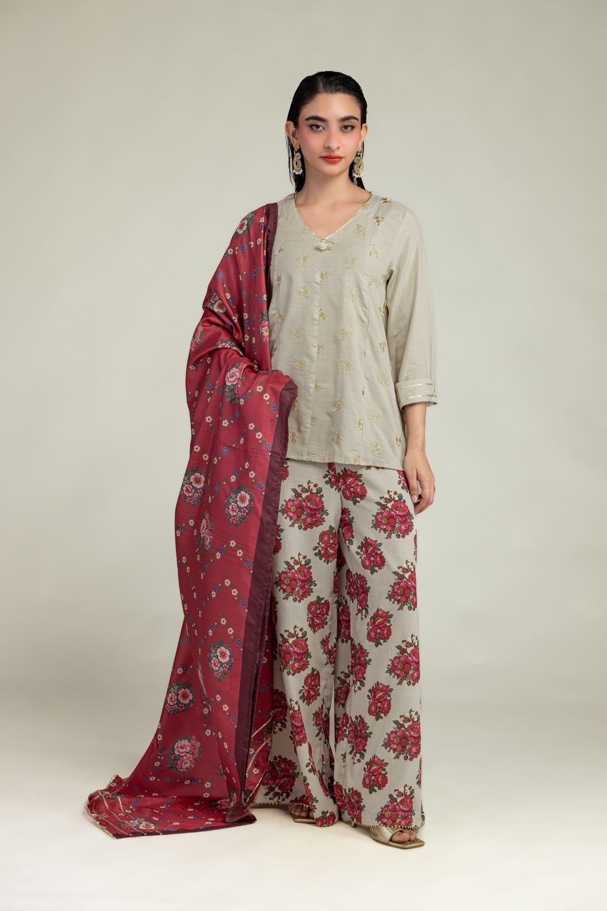Floral Mesuri Dupatta