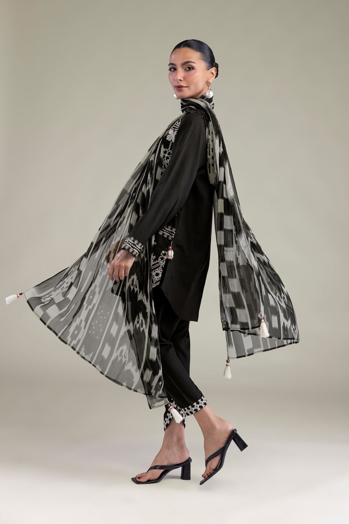 Black Silk Shalwar
