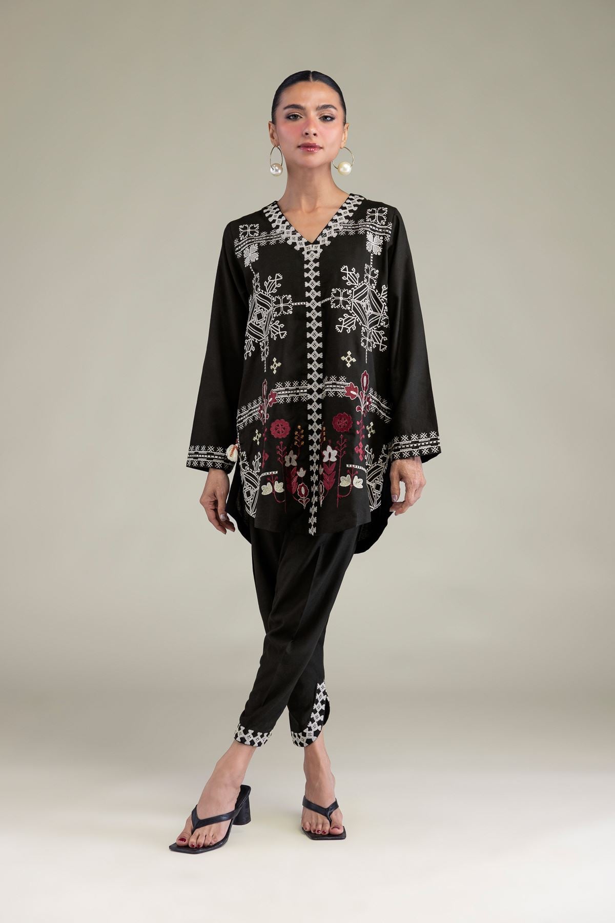 Black Silk Shalwar
