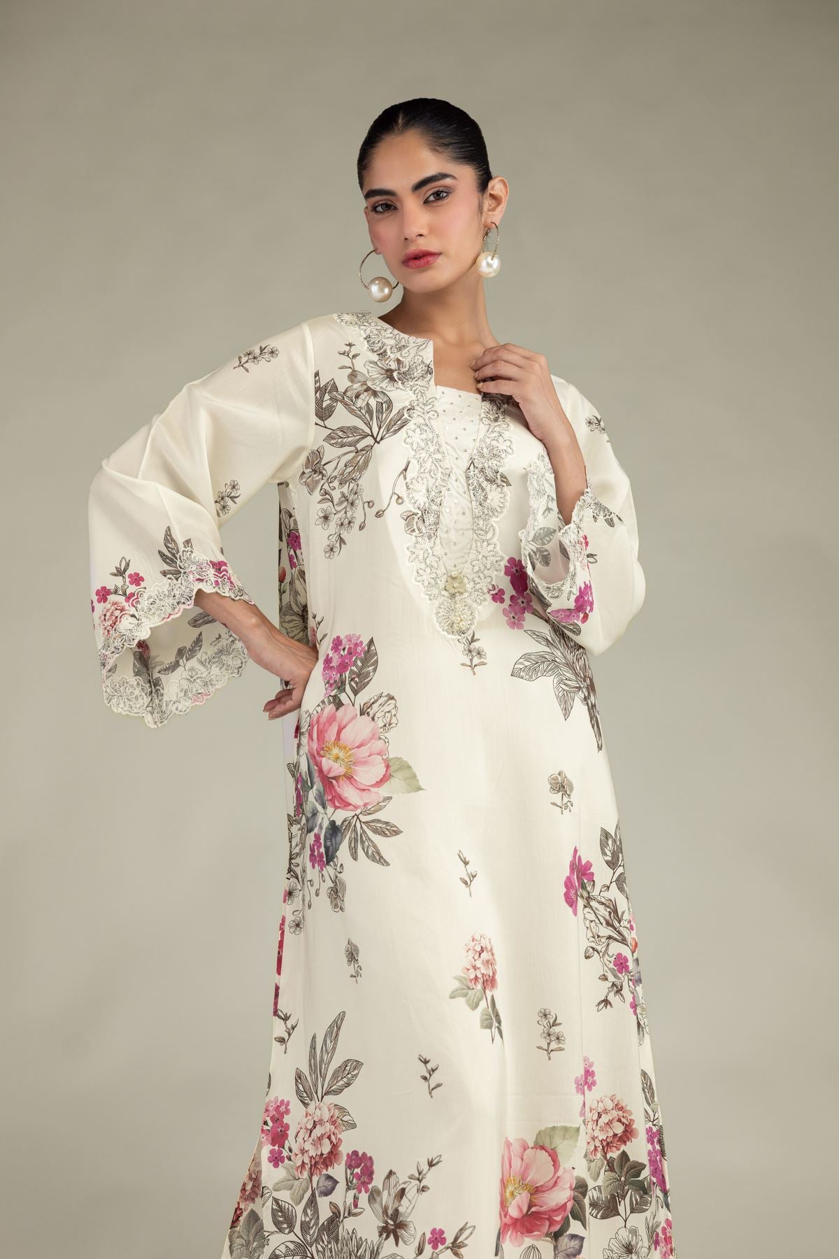 Floral Long Kurta