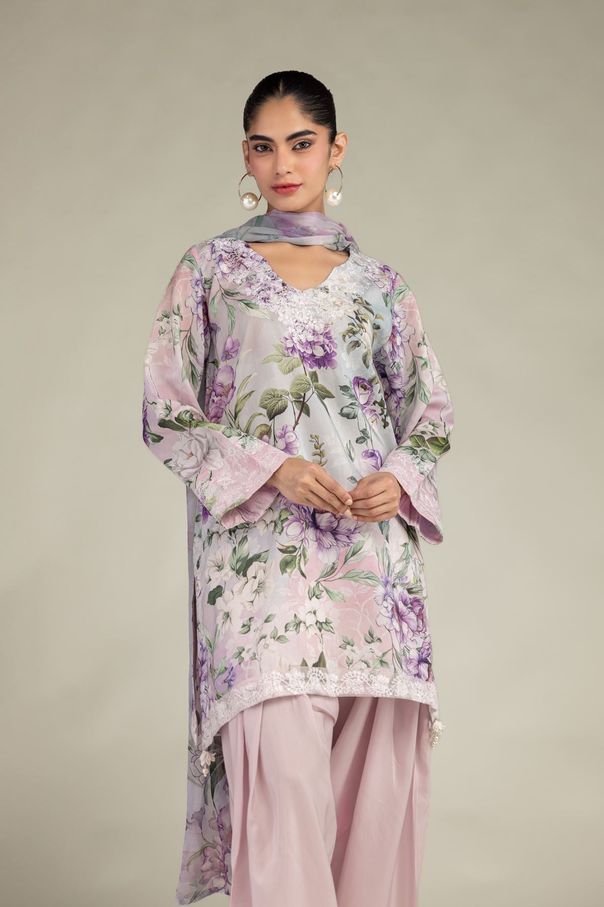 Floral Viscose Kurta