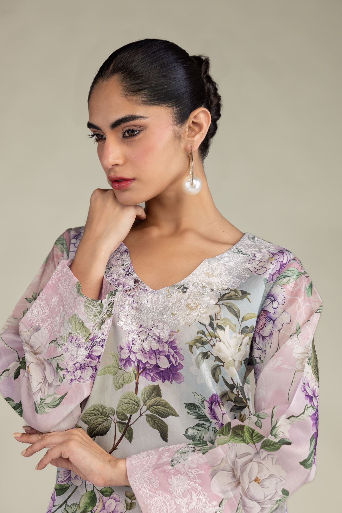Floral Viscose Kurta