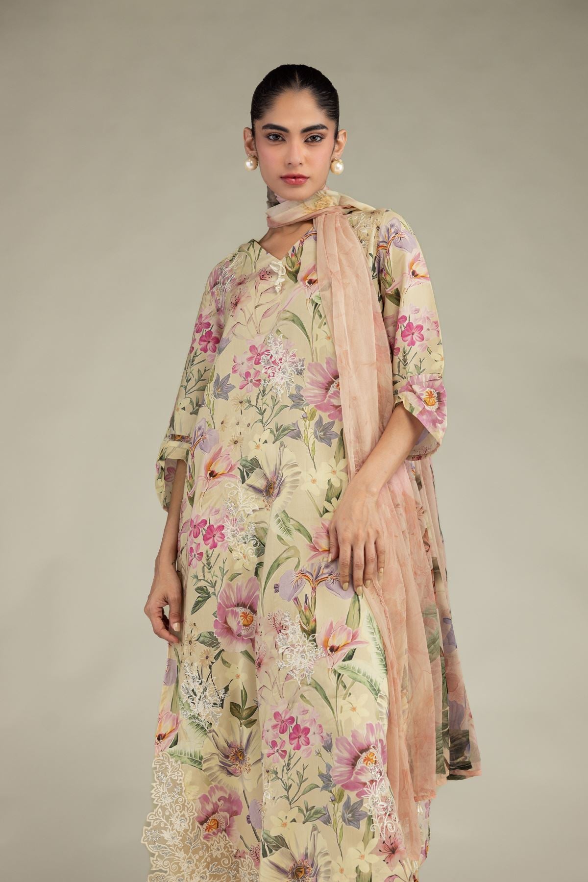 Floral Longline Kurta