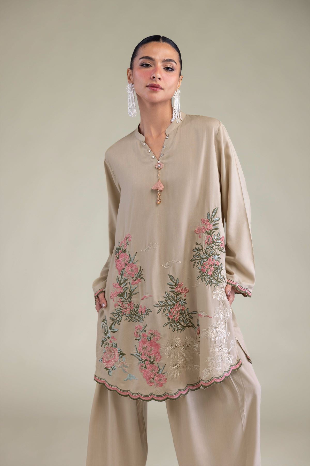 Band Collar Kurta