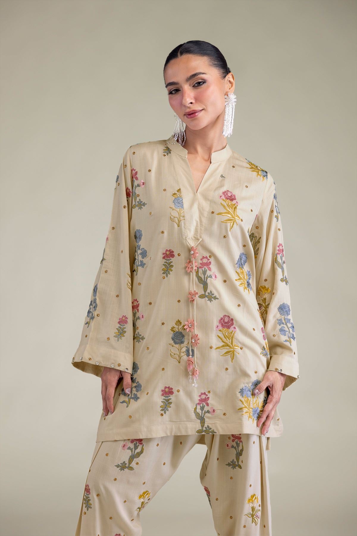 Short Silk Kurta