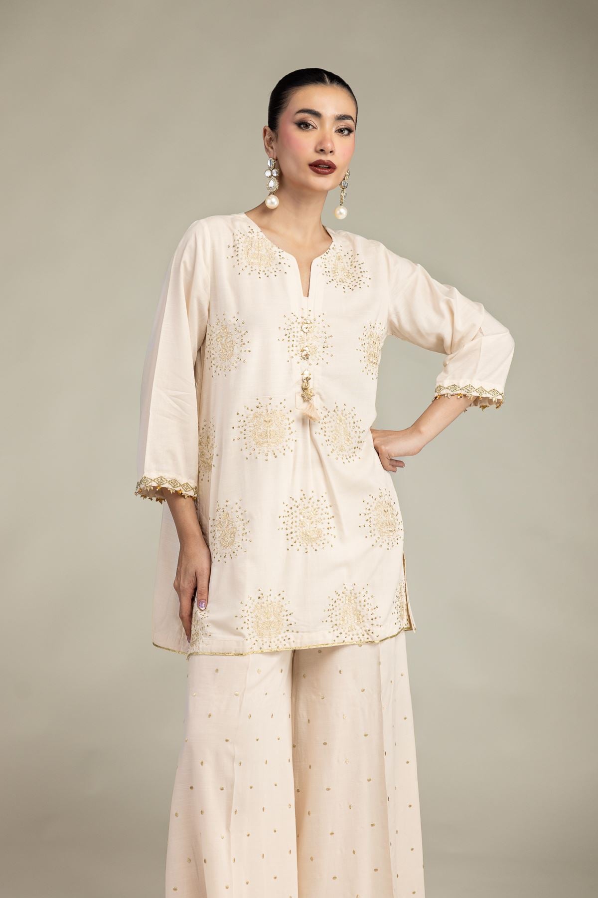 Short Silk Kurta