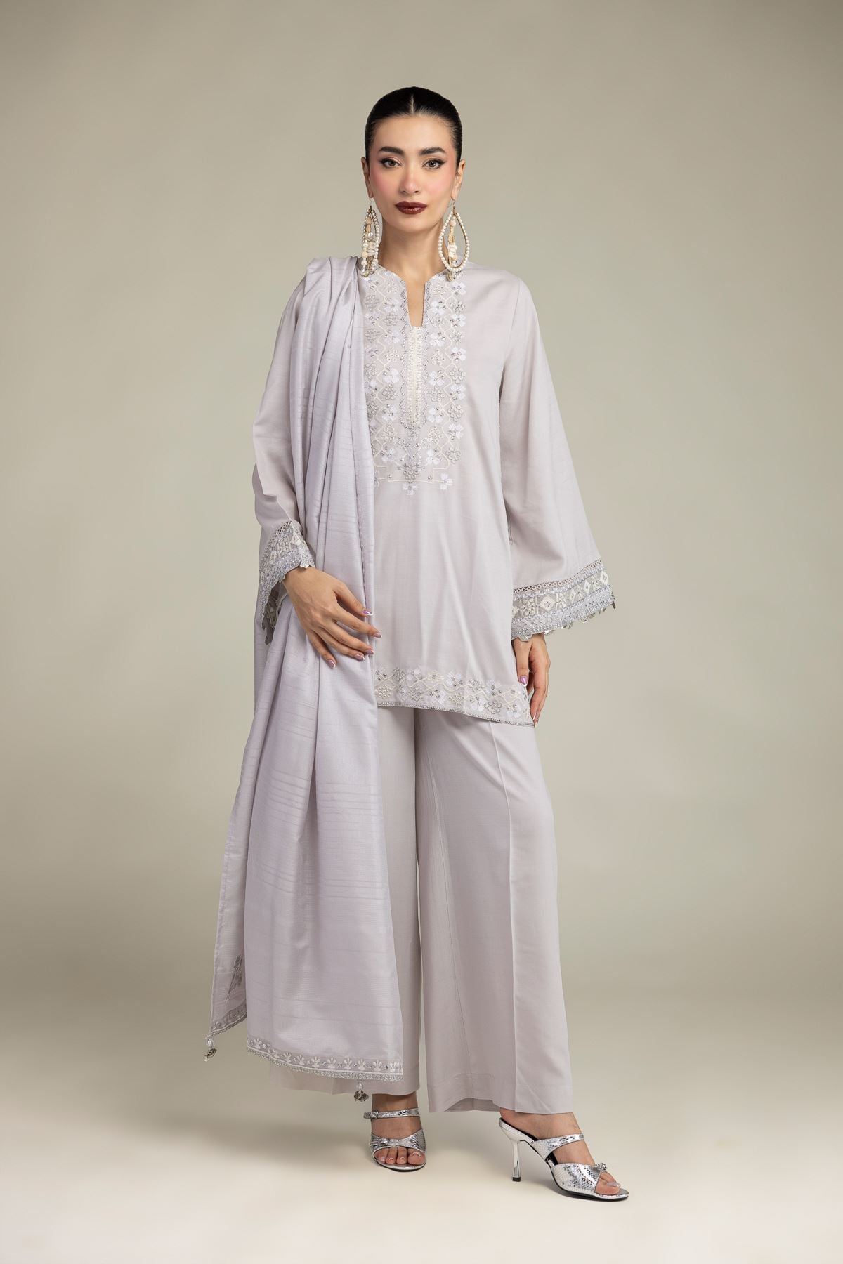 Silk Threadwork Kurta