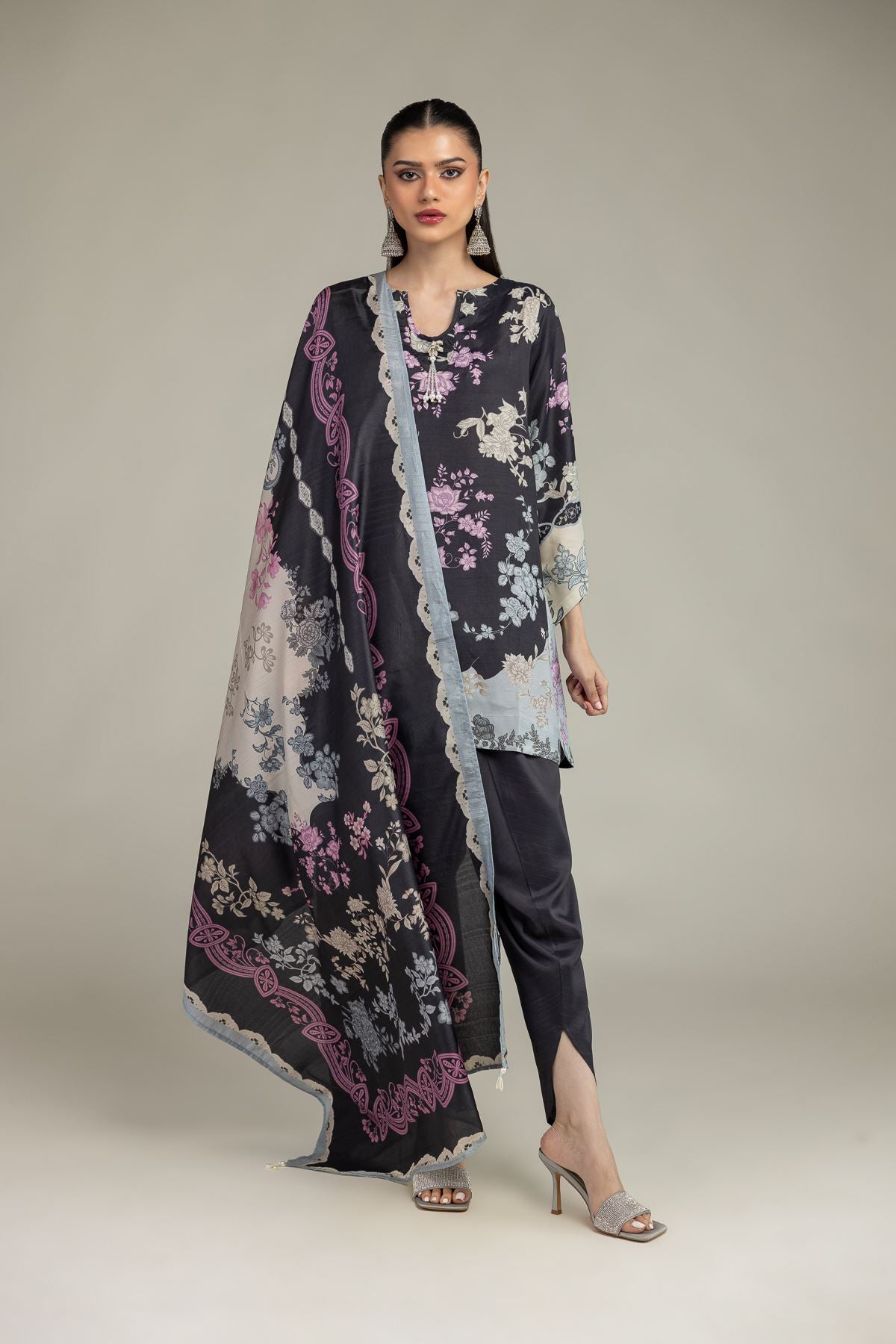 Short Black Kurta