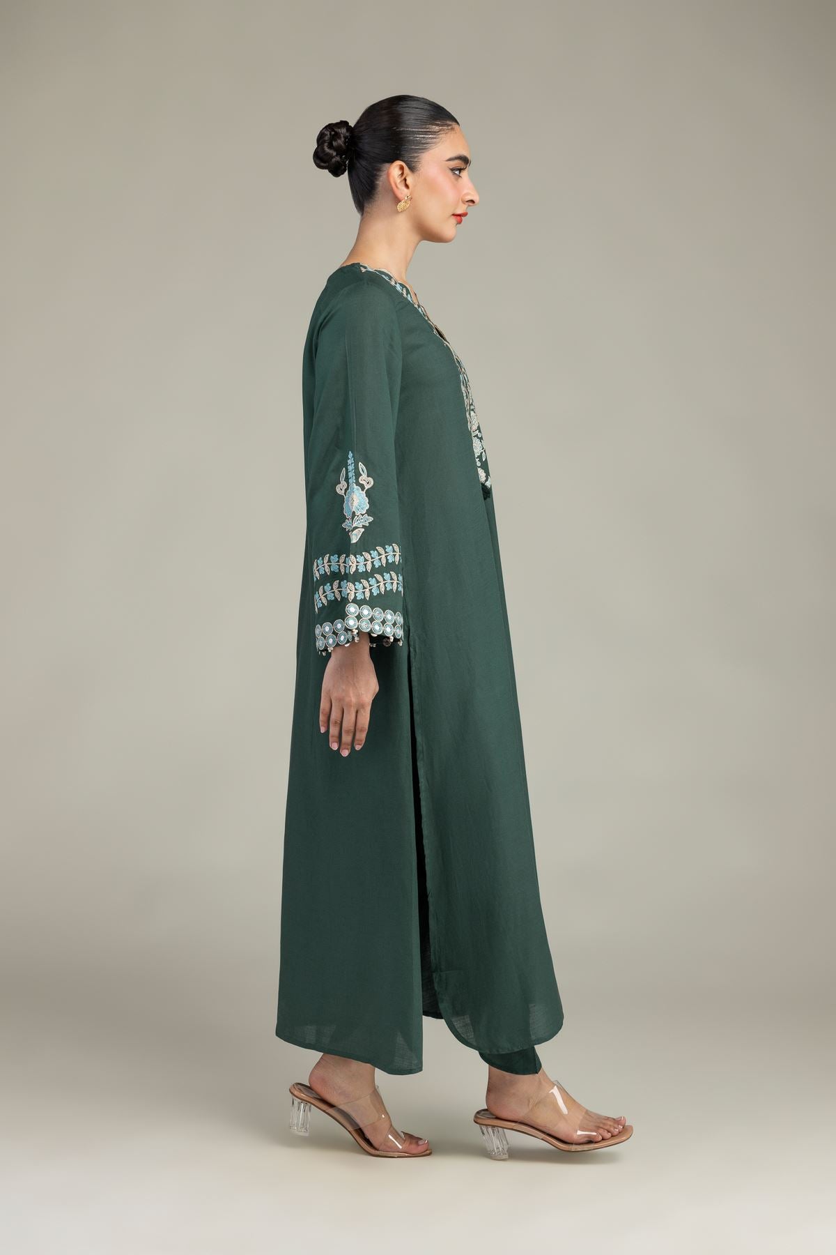 Green Silk Shalwar