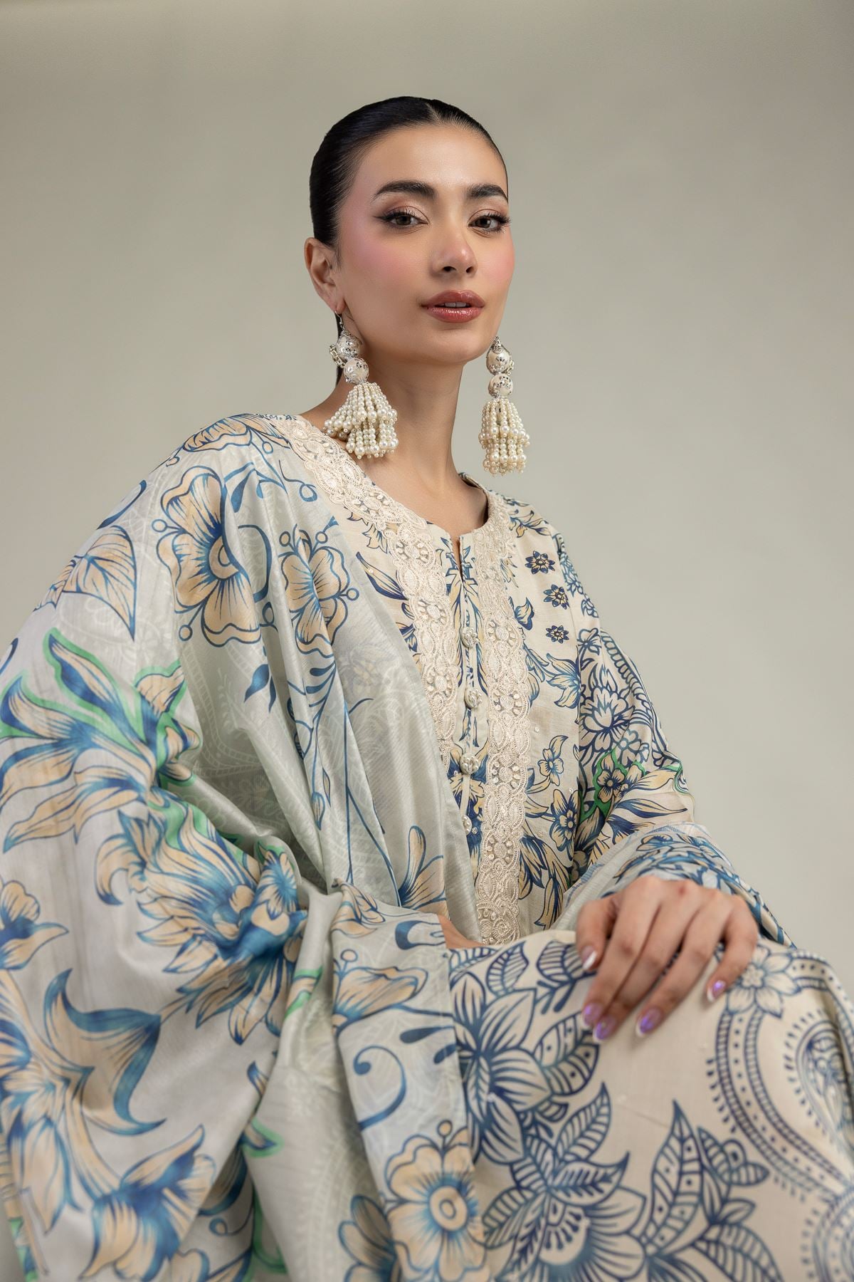 Floral Round-Neck Kurta