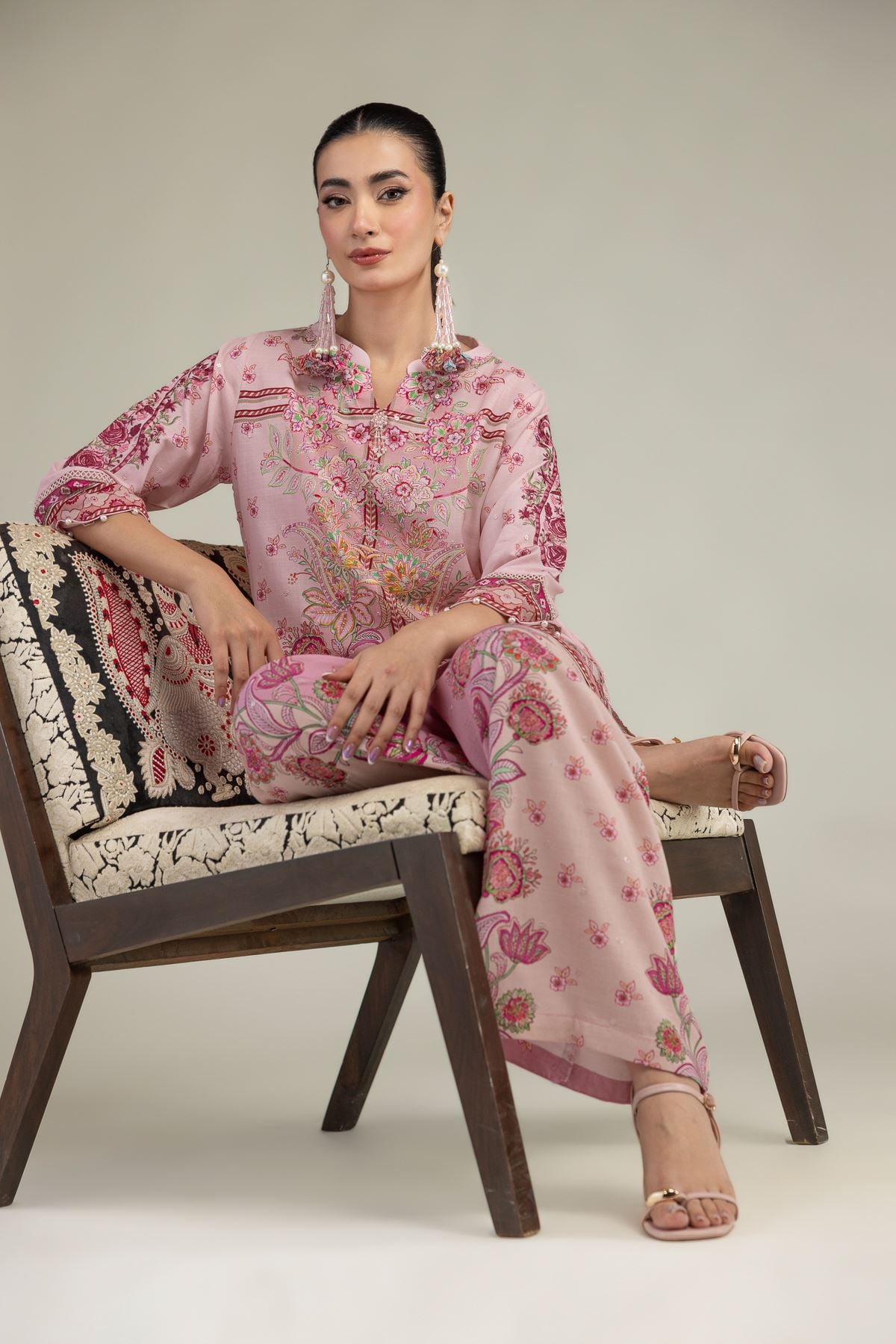 Short Floral Kurta