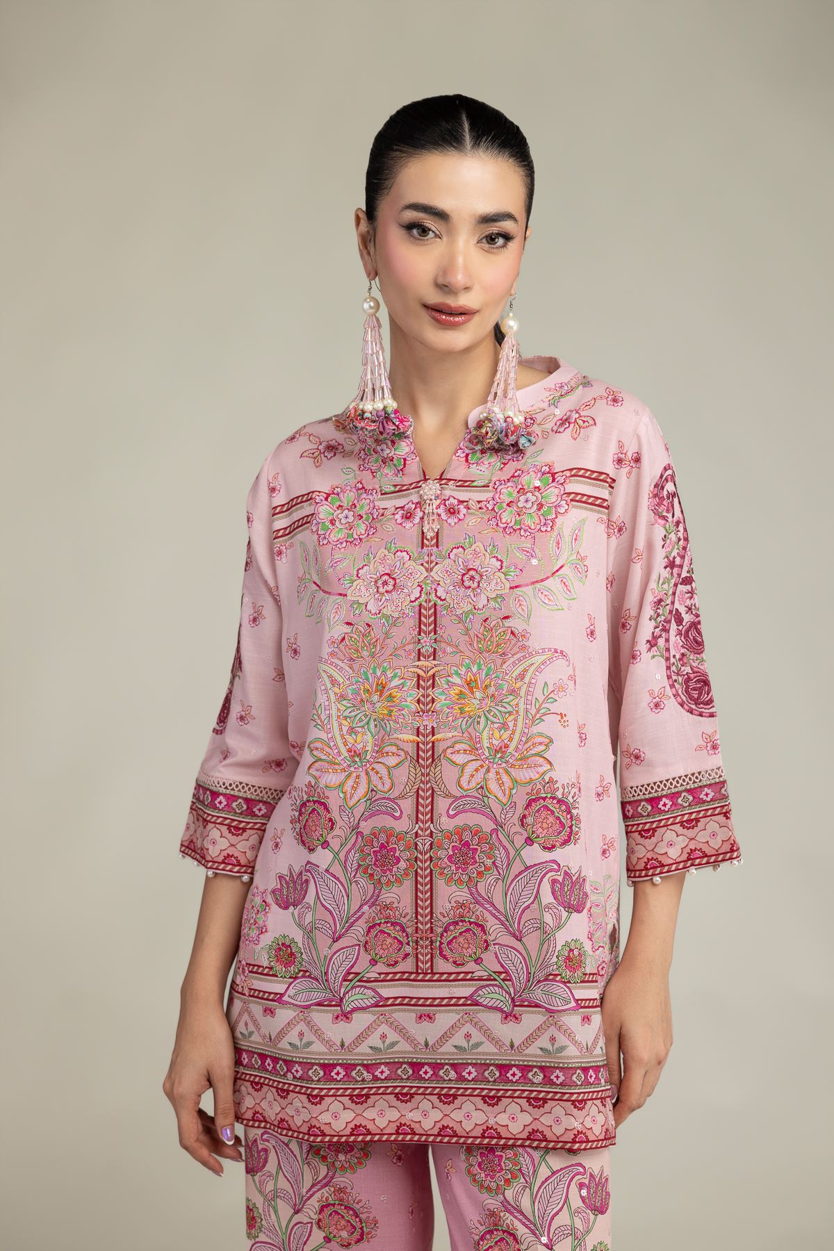 Short Floral Kurta