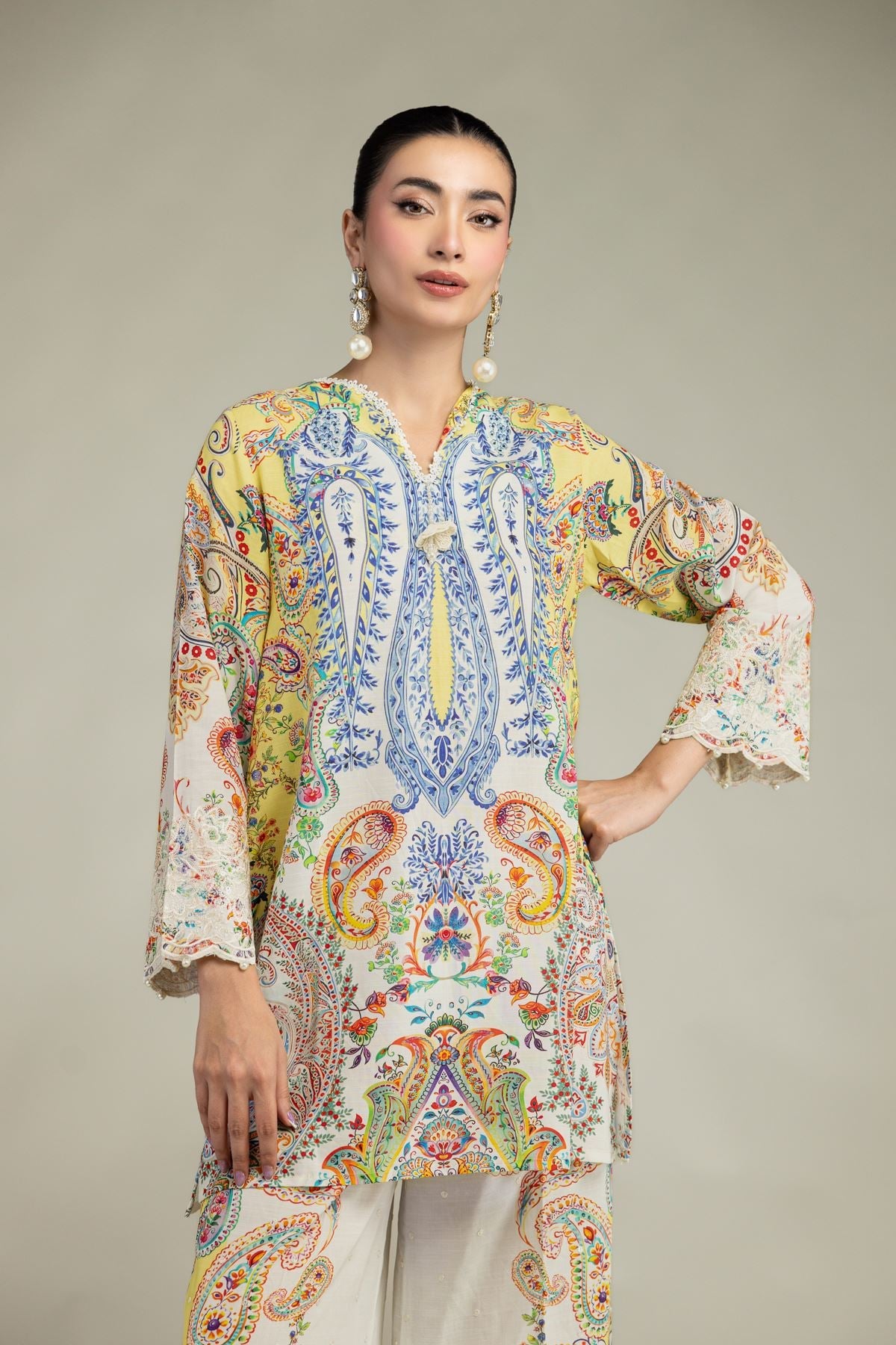 Short Silk Kurta