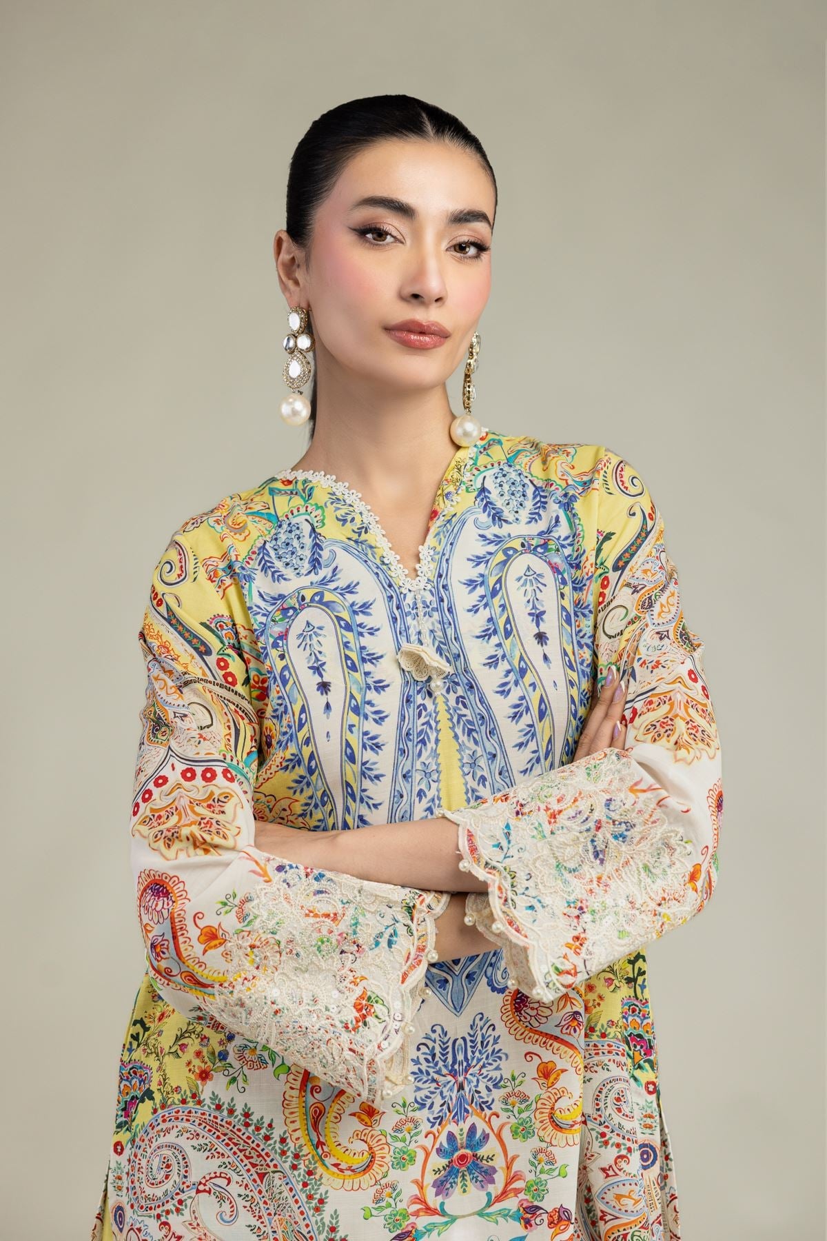 Short Silk Kurta