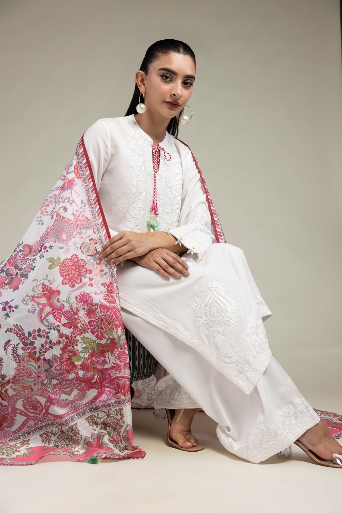 White Silk Kurta