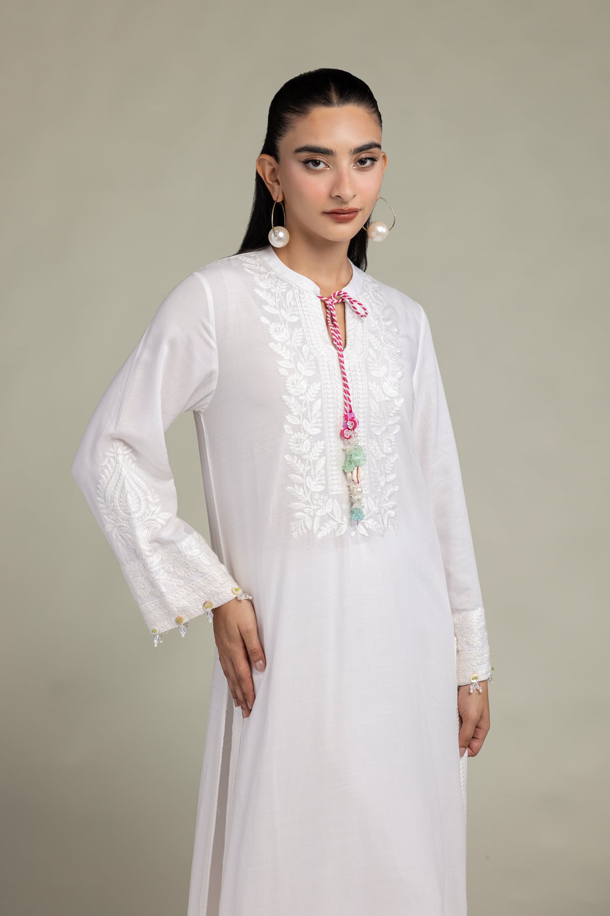 White Silk Kurta