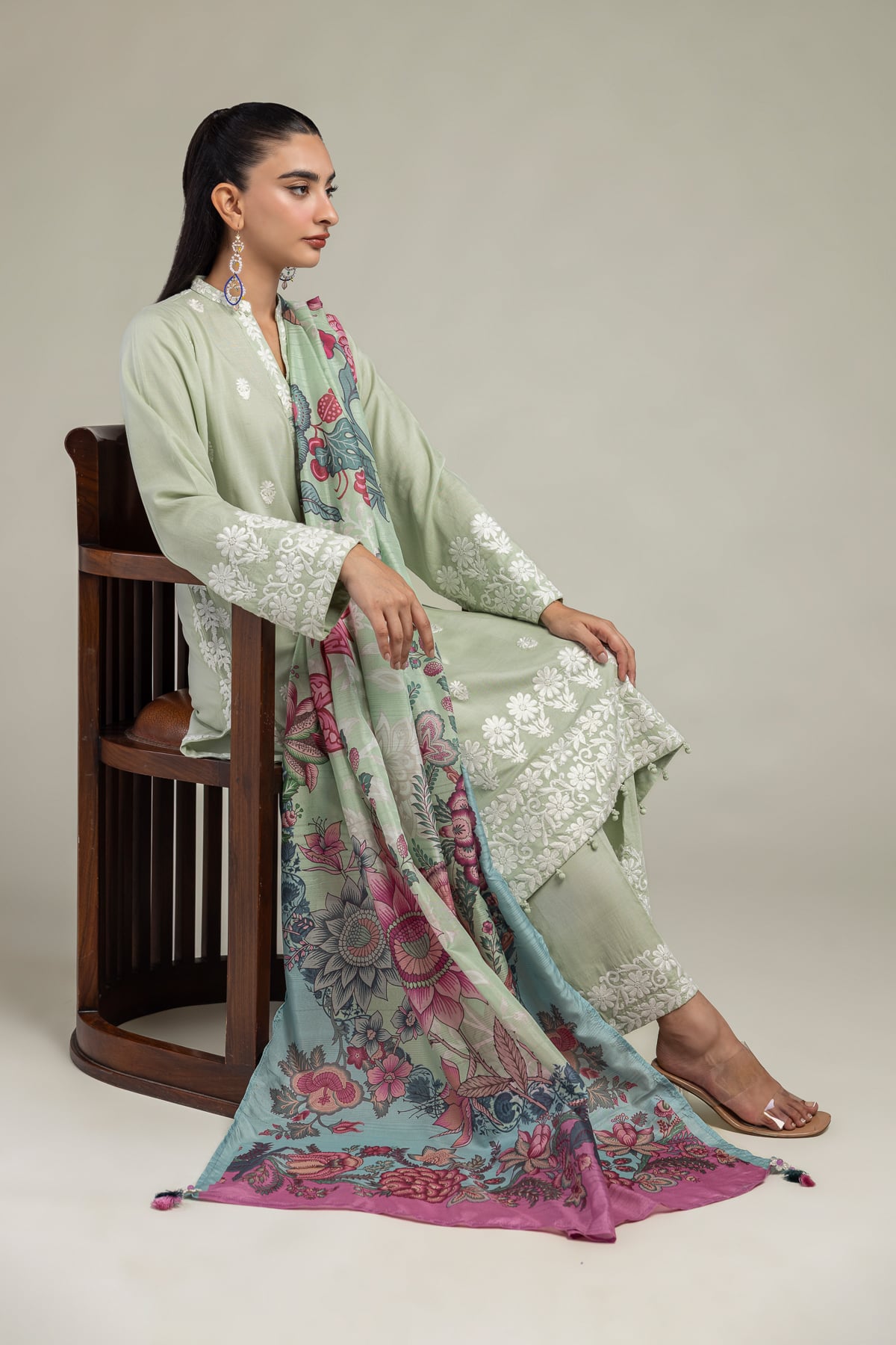 Silk Floral Dupatta