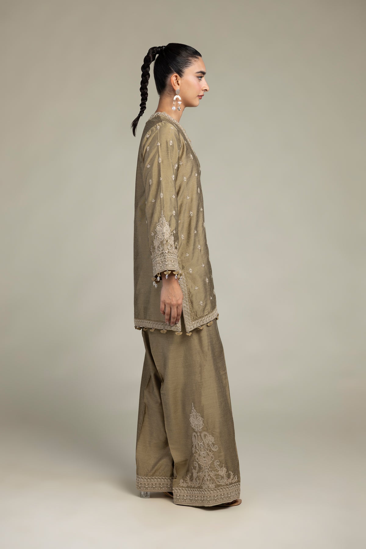 Raw Silk Pants