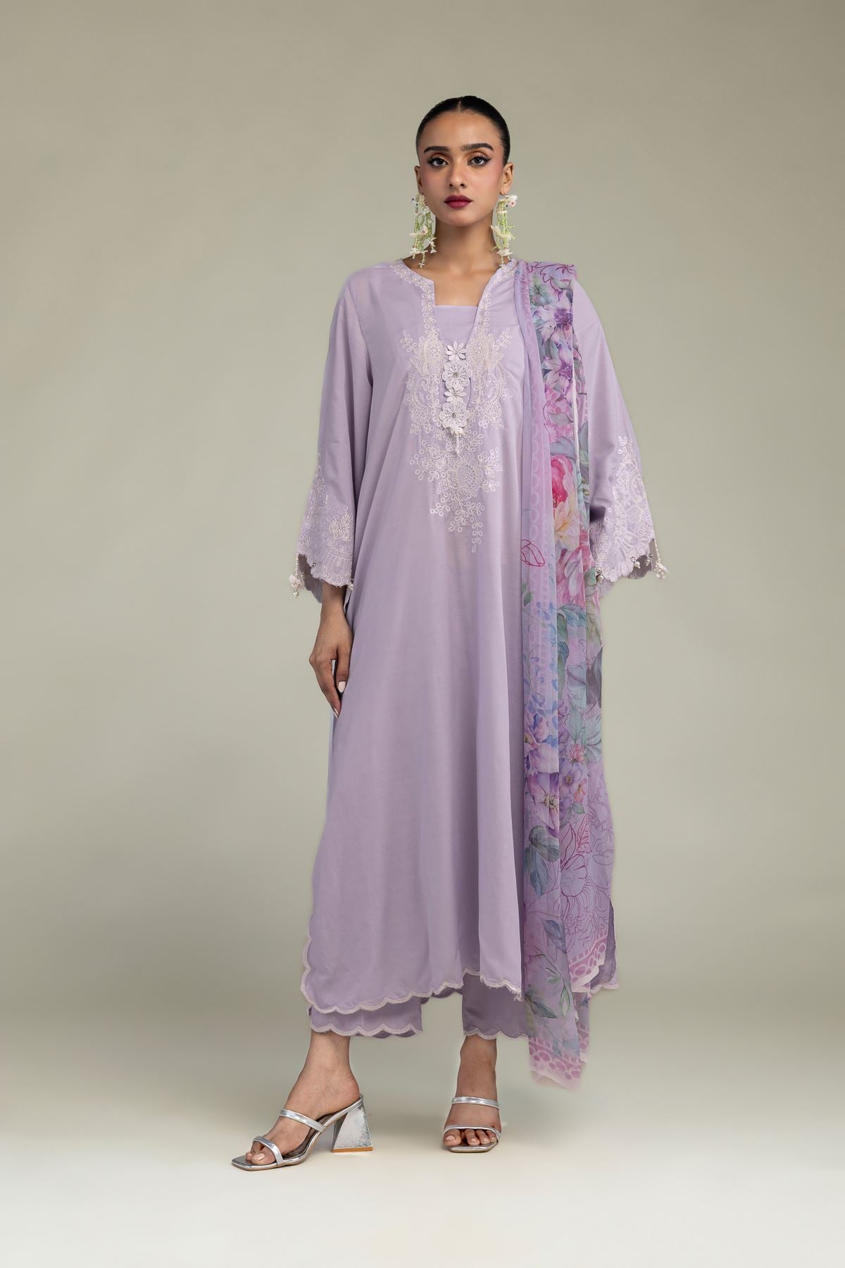 Lavender Silk Kurta