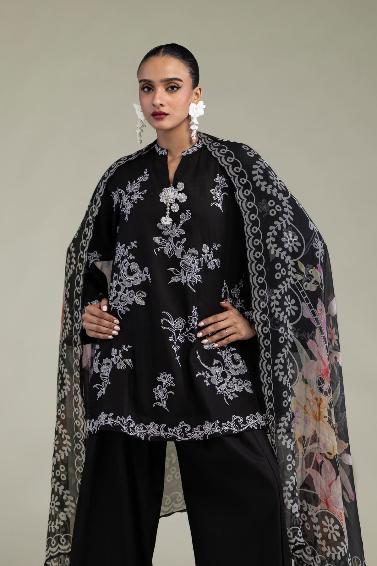 Black Silk Kurta