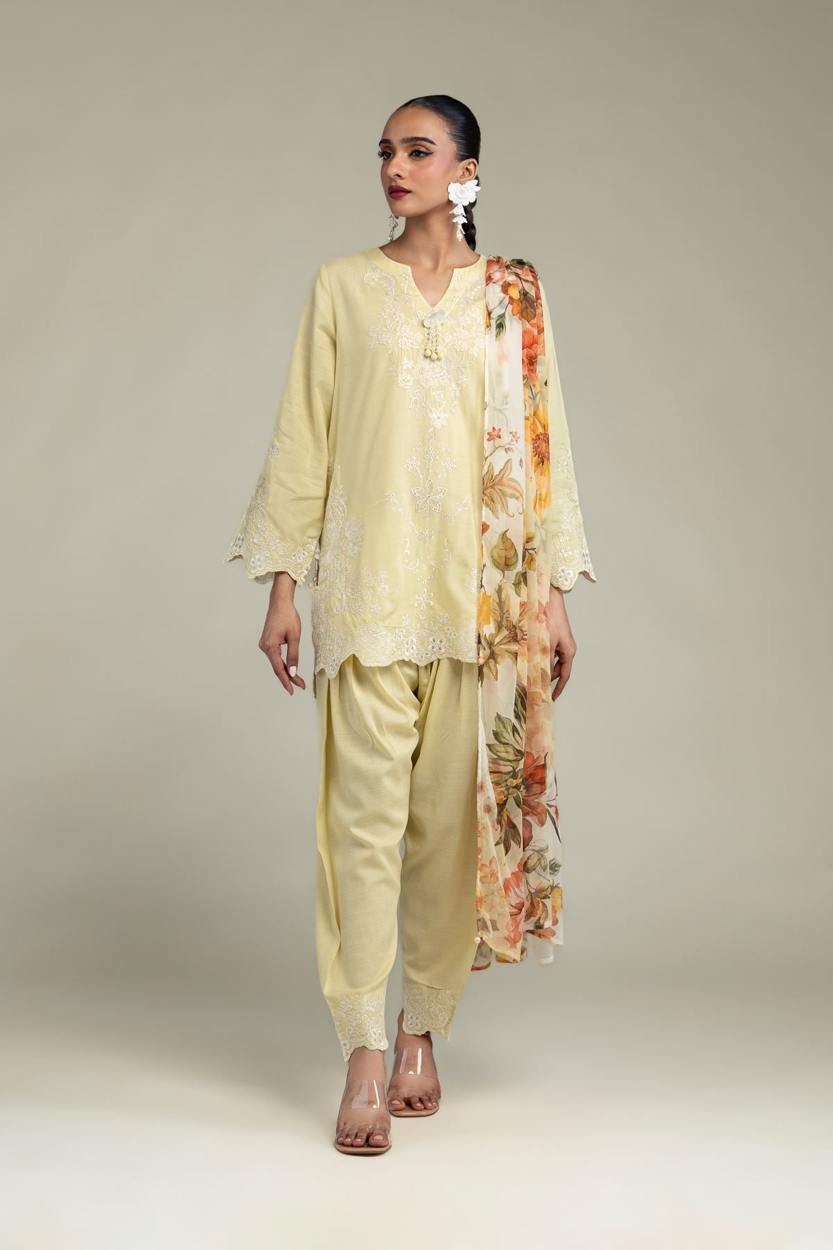 Yellow Silk Shalwar