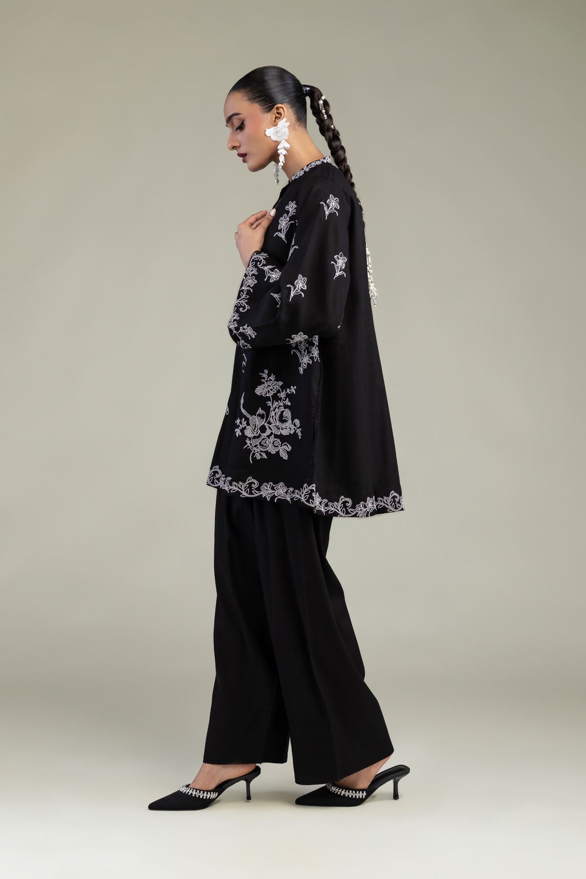 Black Solid Shalwar