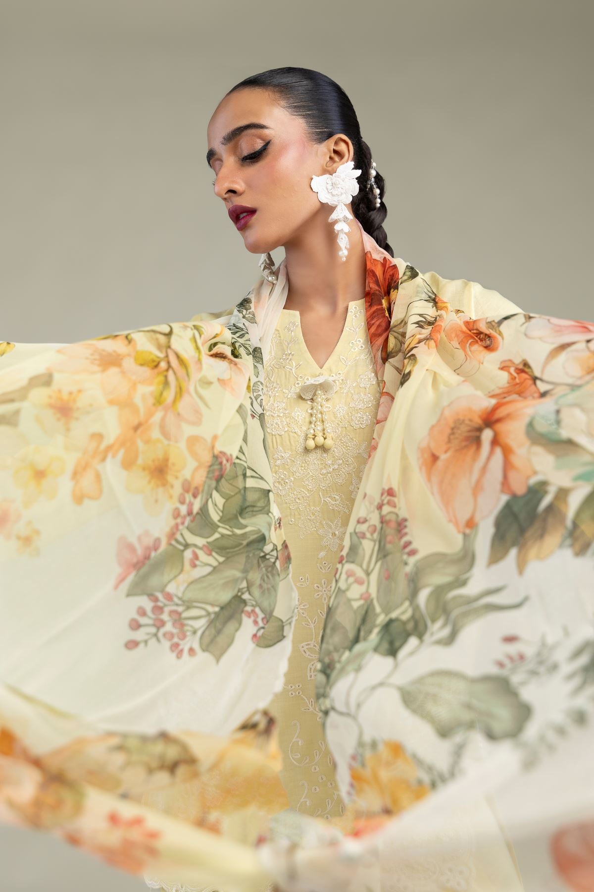 Yellow Chiffon Dupatta