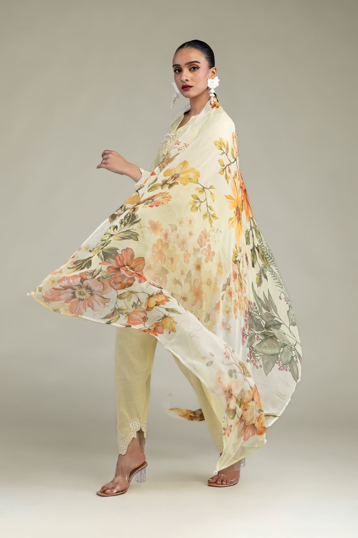 Yellow Chiffon Dupatta