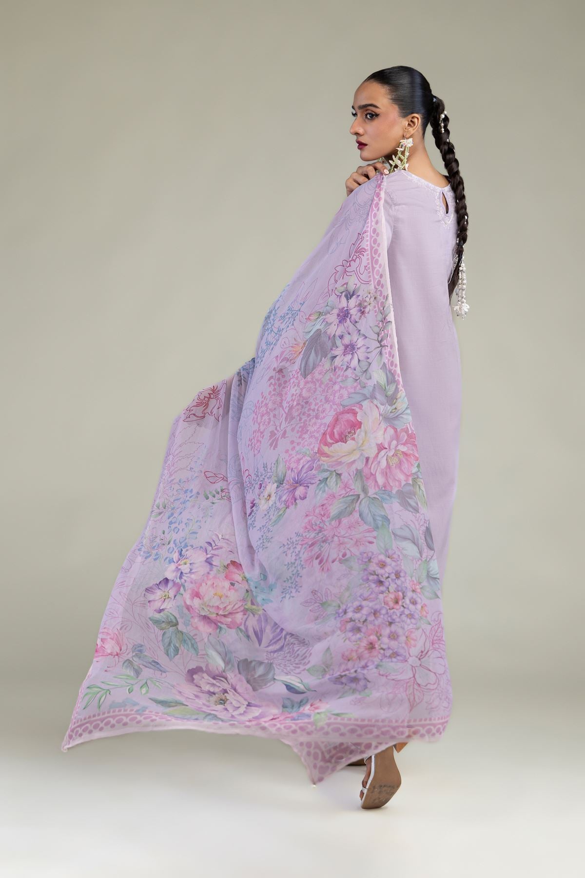 Chiffon Floral Dupatta
