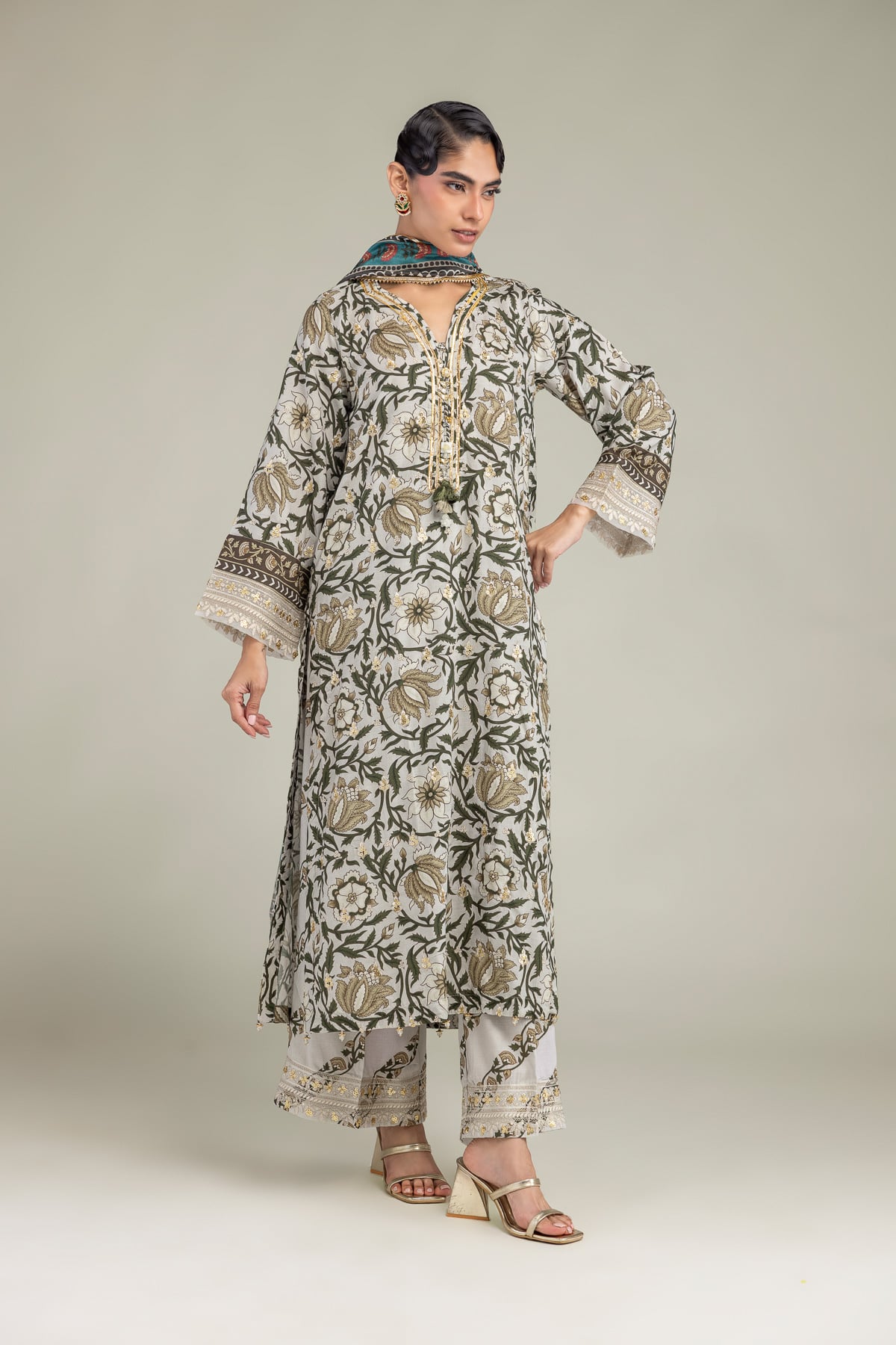 Silk Floral Pants
