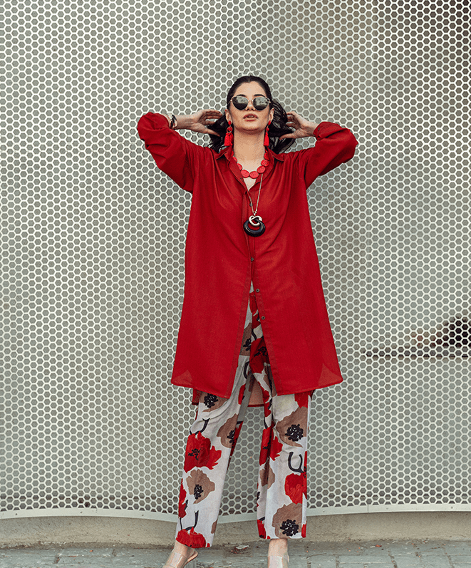 Scarlet Garden Stitched (2-Piece)