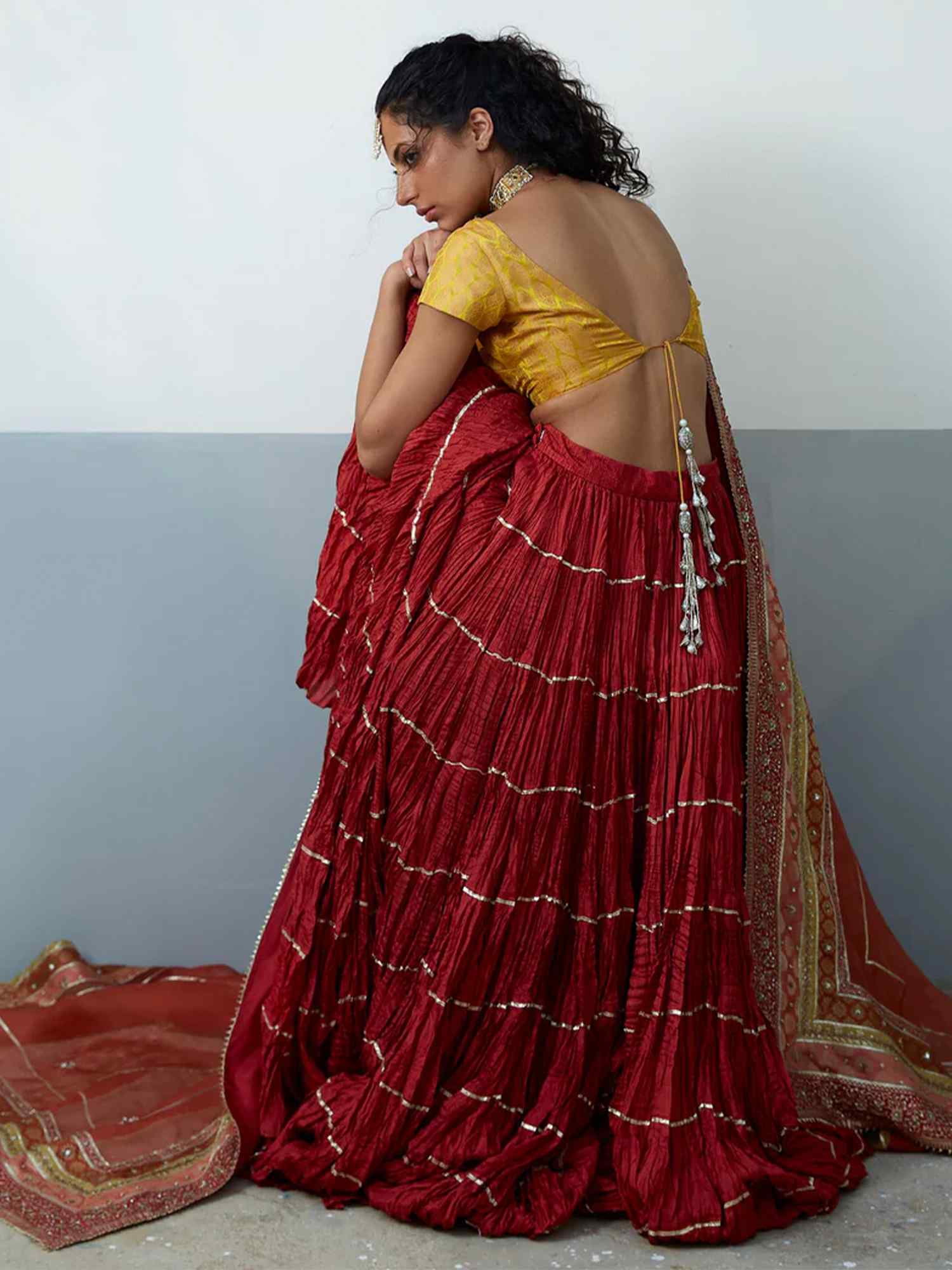 Blouse, Lehenga & Dupatta