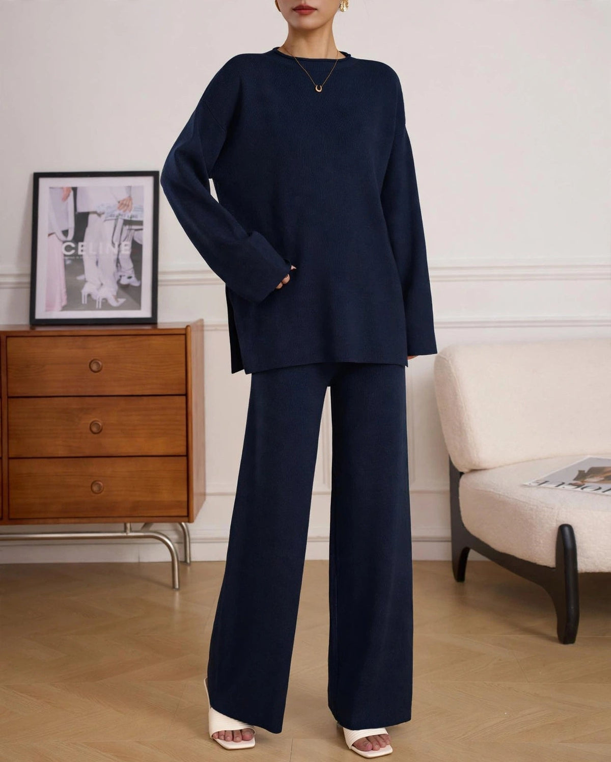 Milli Navy Butter Knit Suit