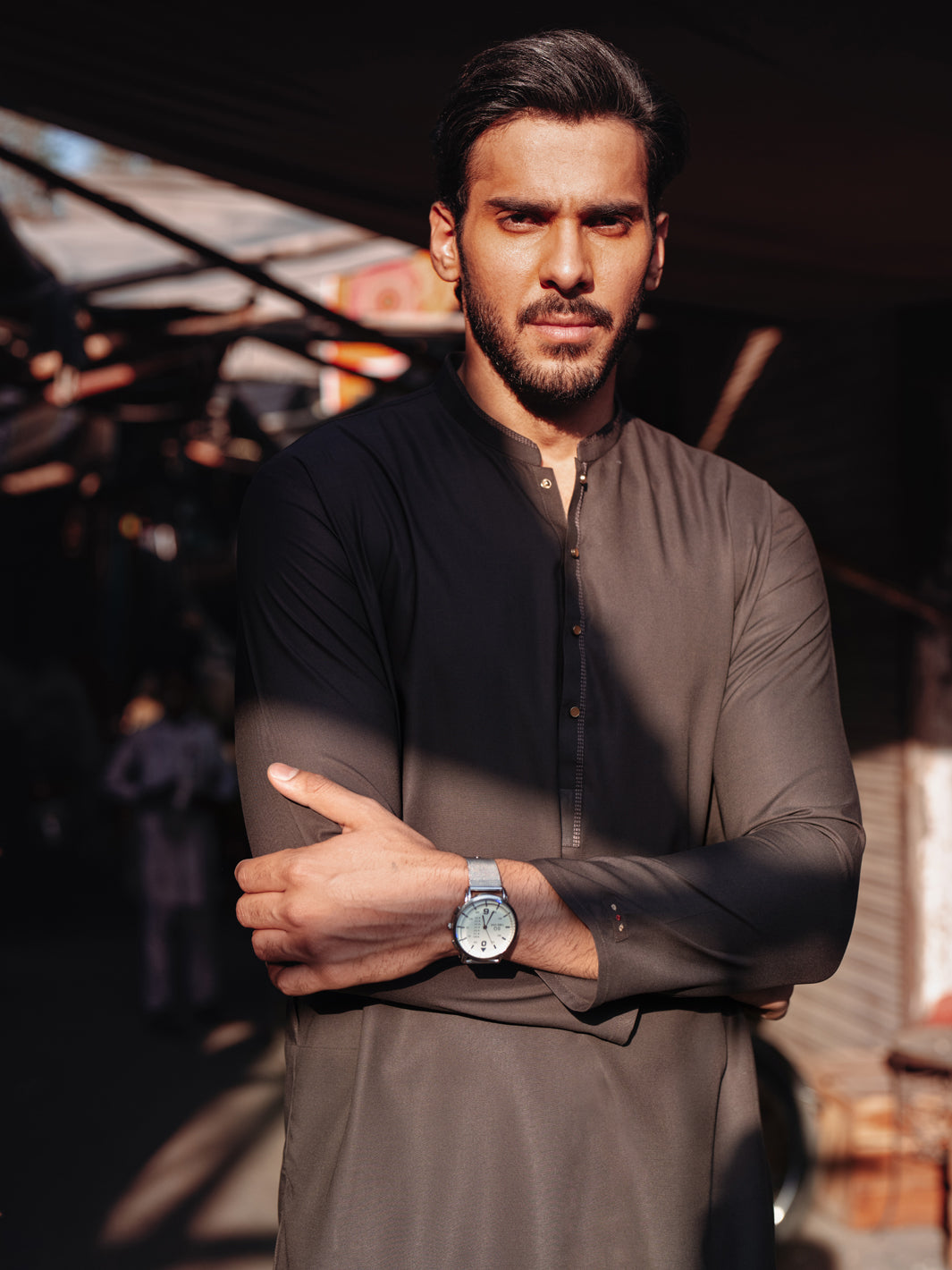 Brown Blended Kurta - ALET-K-2005