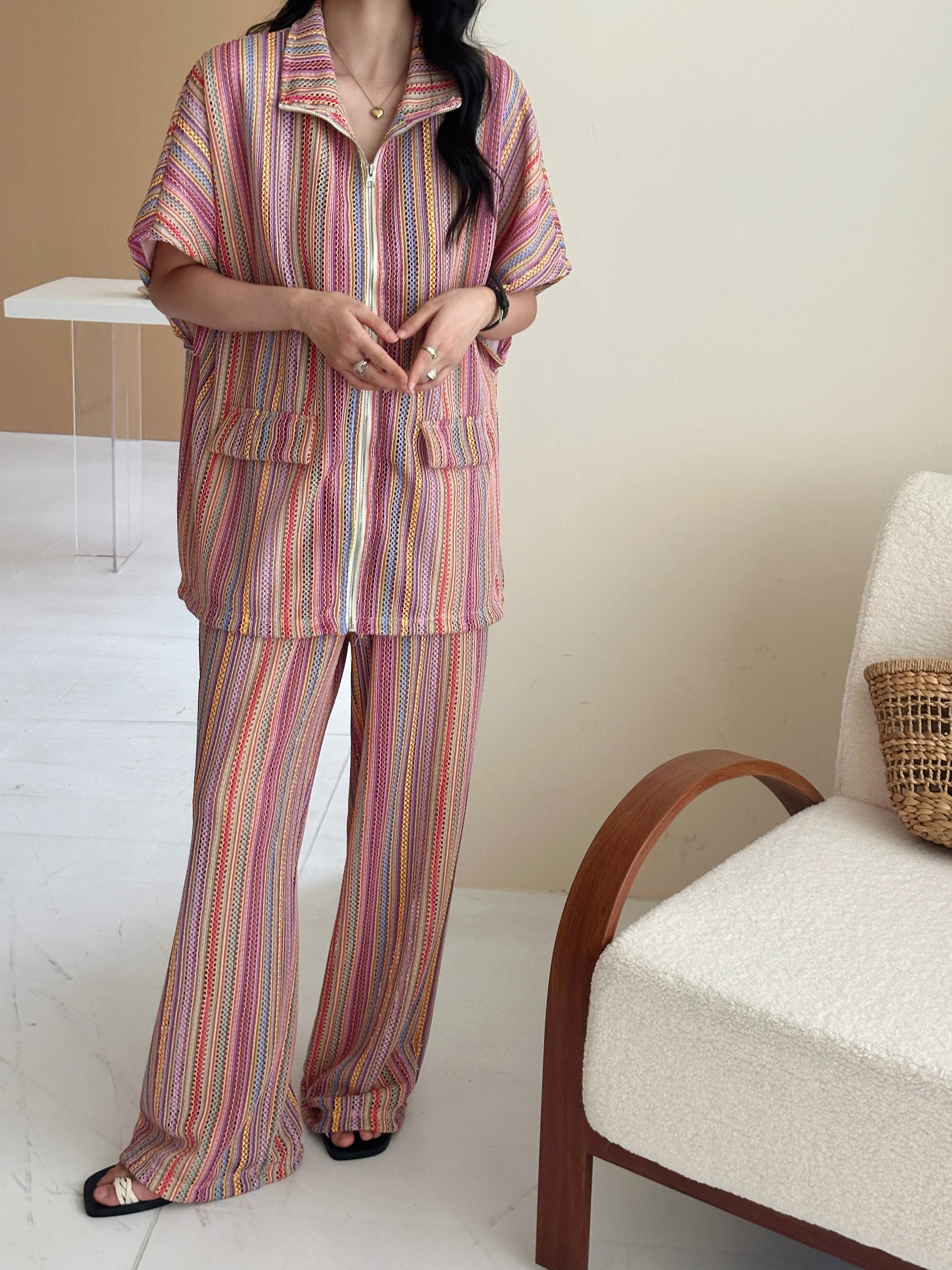 Mirissa Crochet Suit with Full Zipper