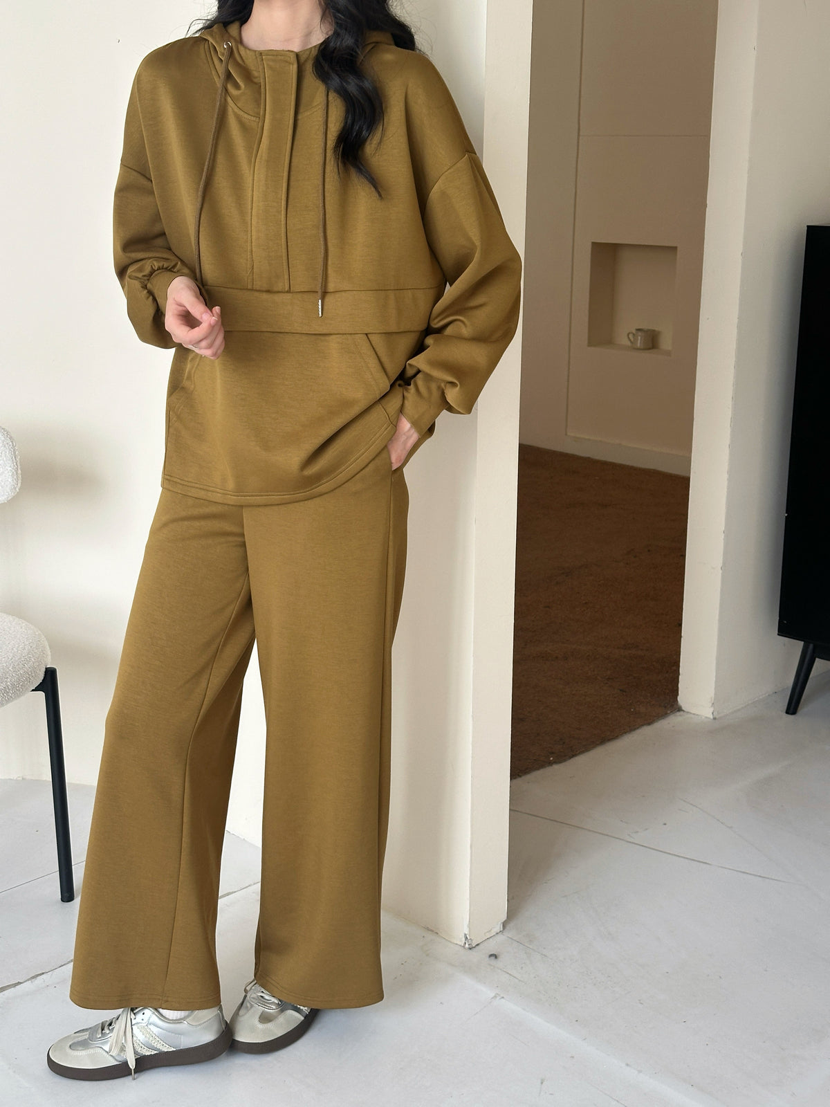 Lyla Modal Blend Suit Dark Olive