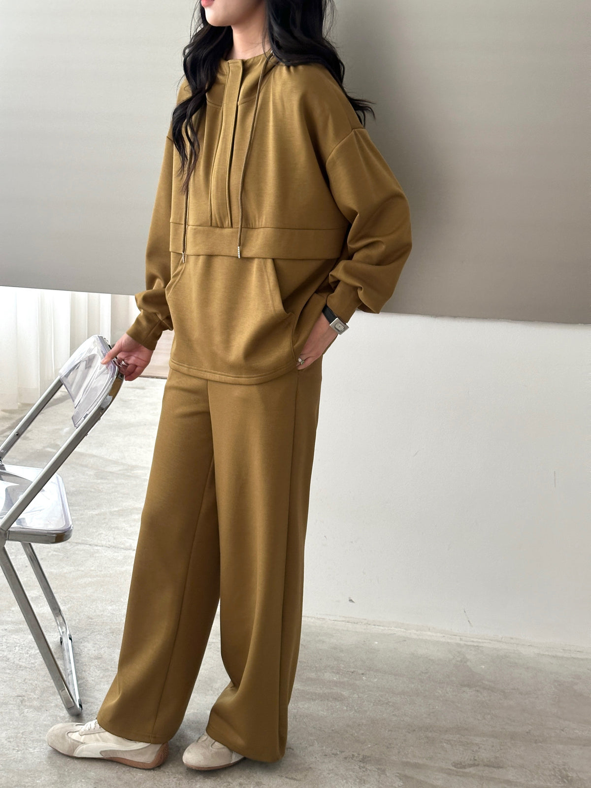 Lyla Modal Blend Suit Dark Olive