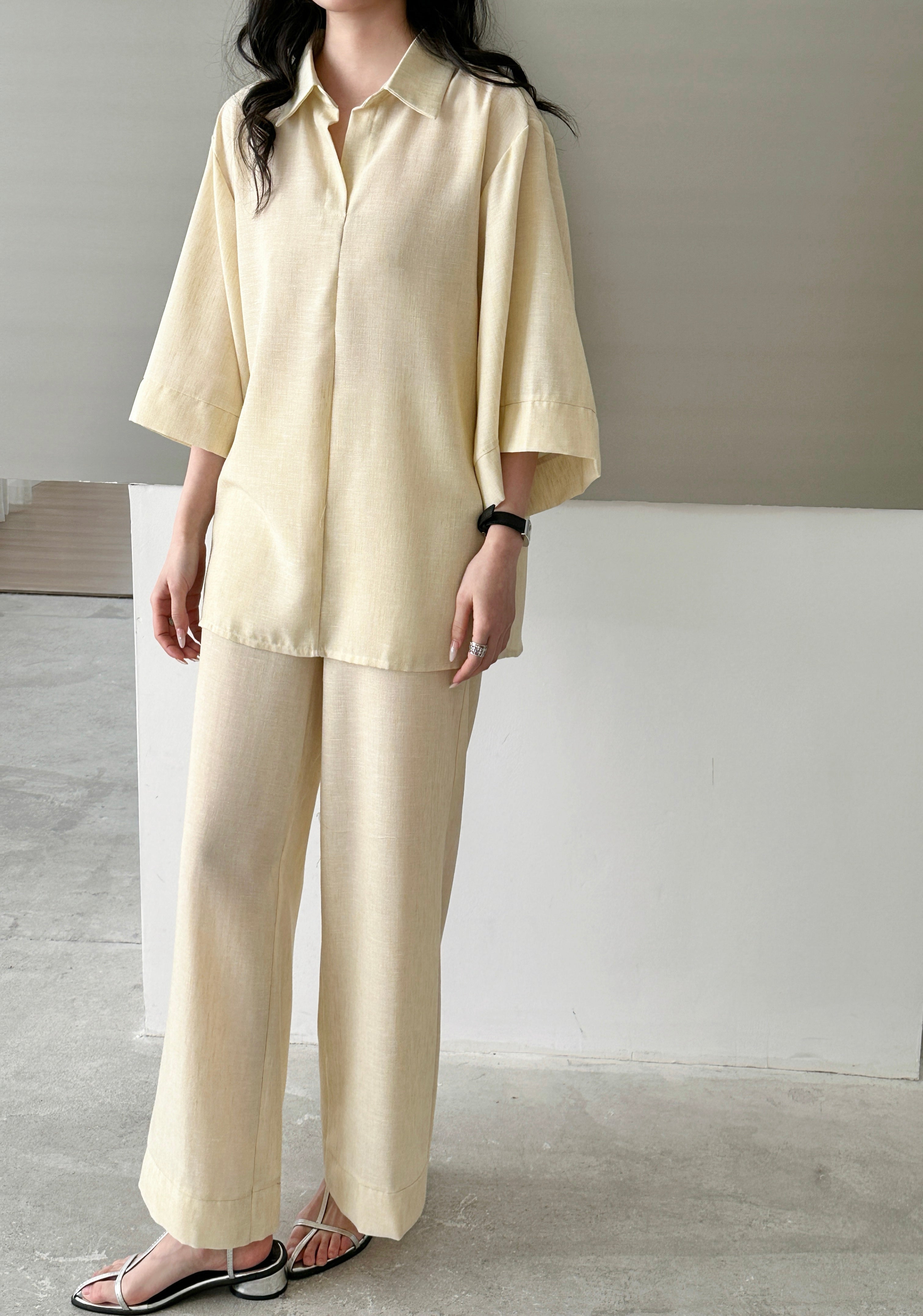 Candy Linen Suit Butter Yellow
