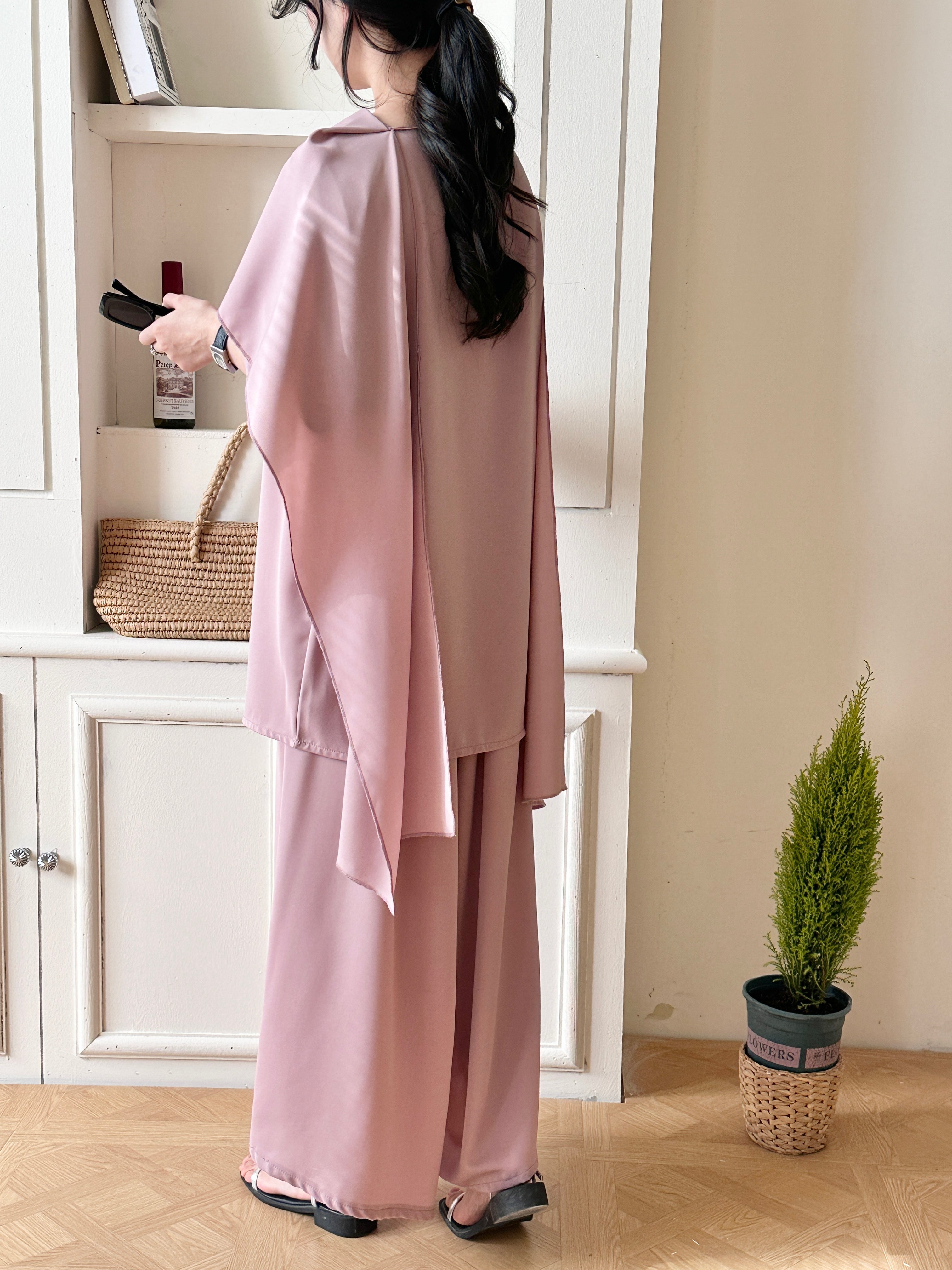 Zayna Draped Suit Blossom Pink