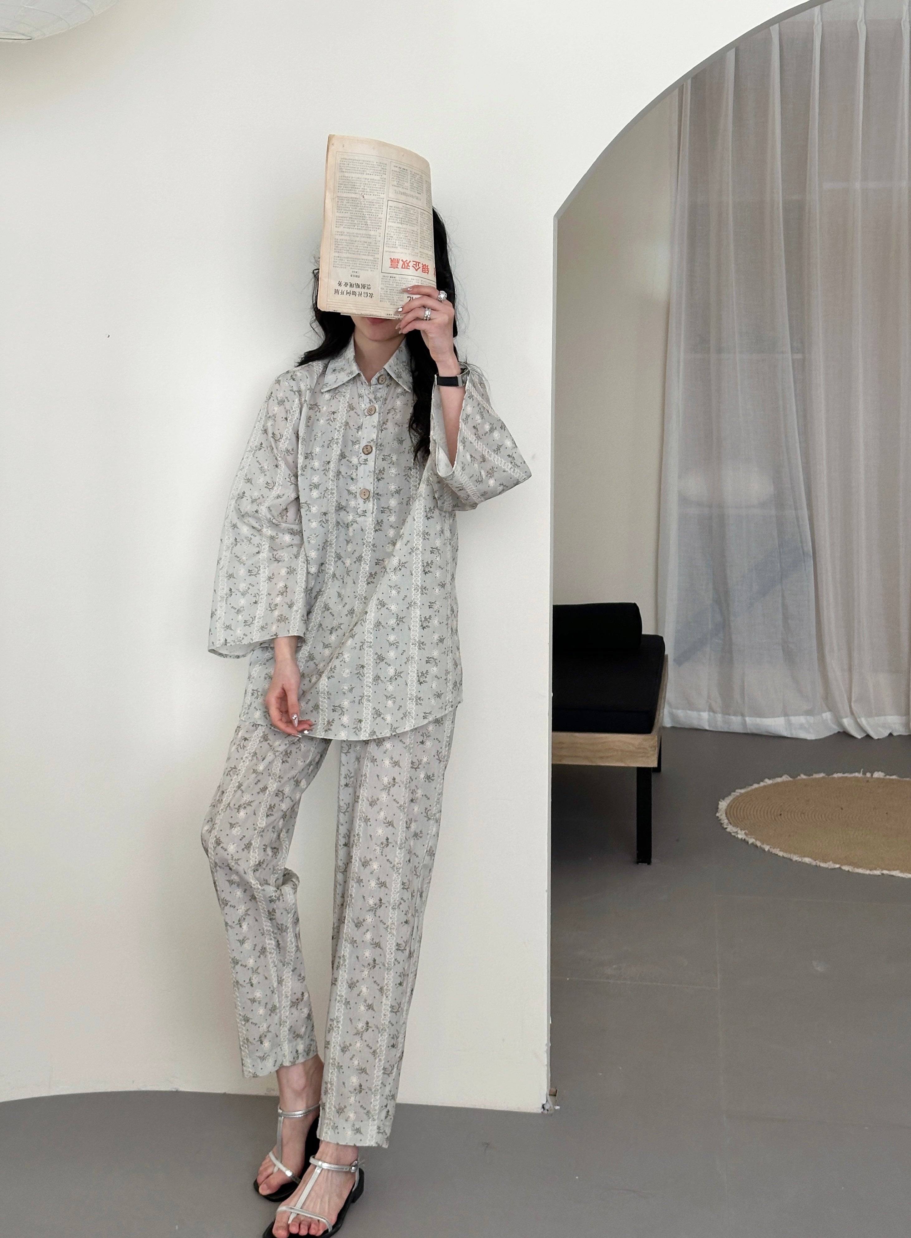 Fatin Cotton Suit with Embroidery Details