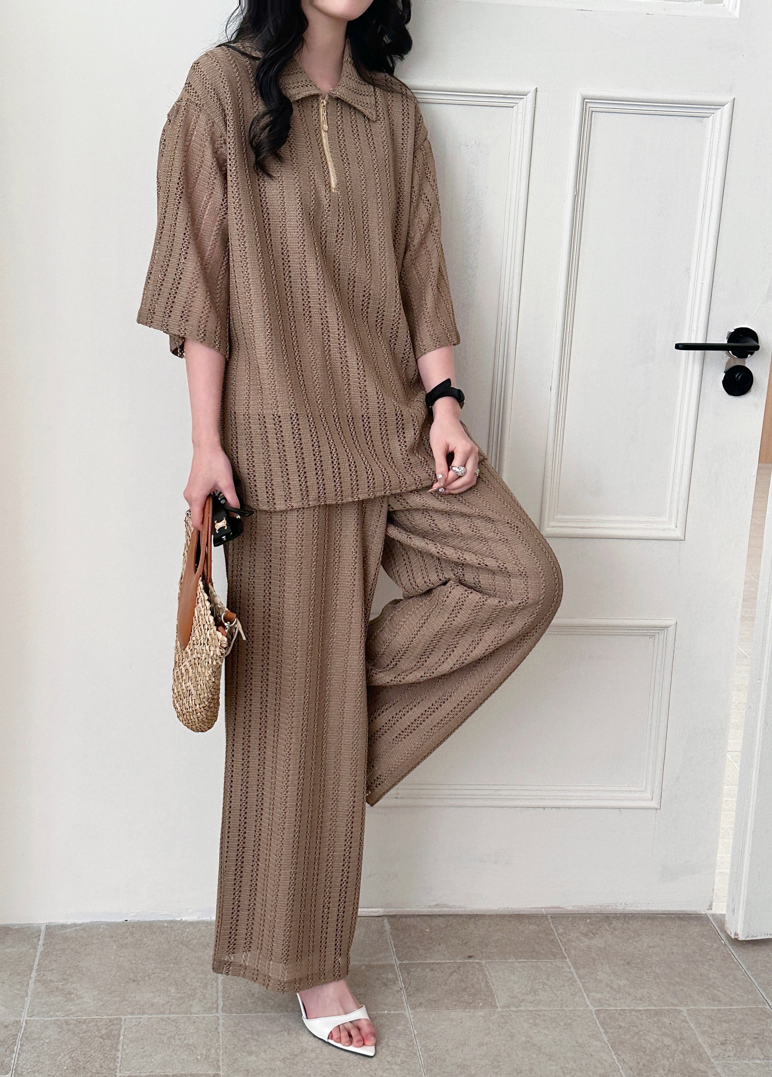 Samui Crochet Suit with Lining Mocha