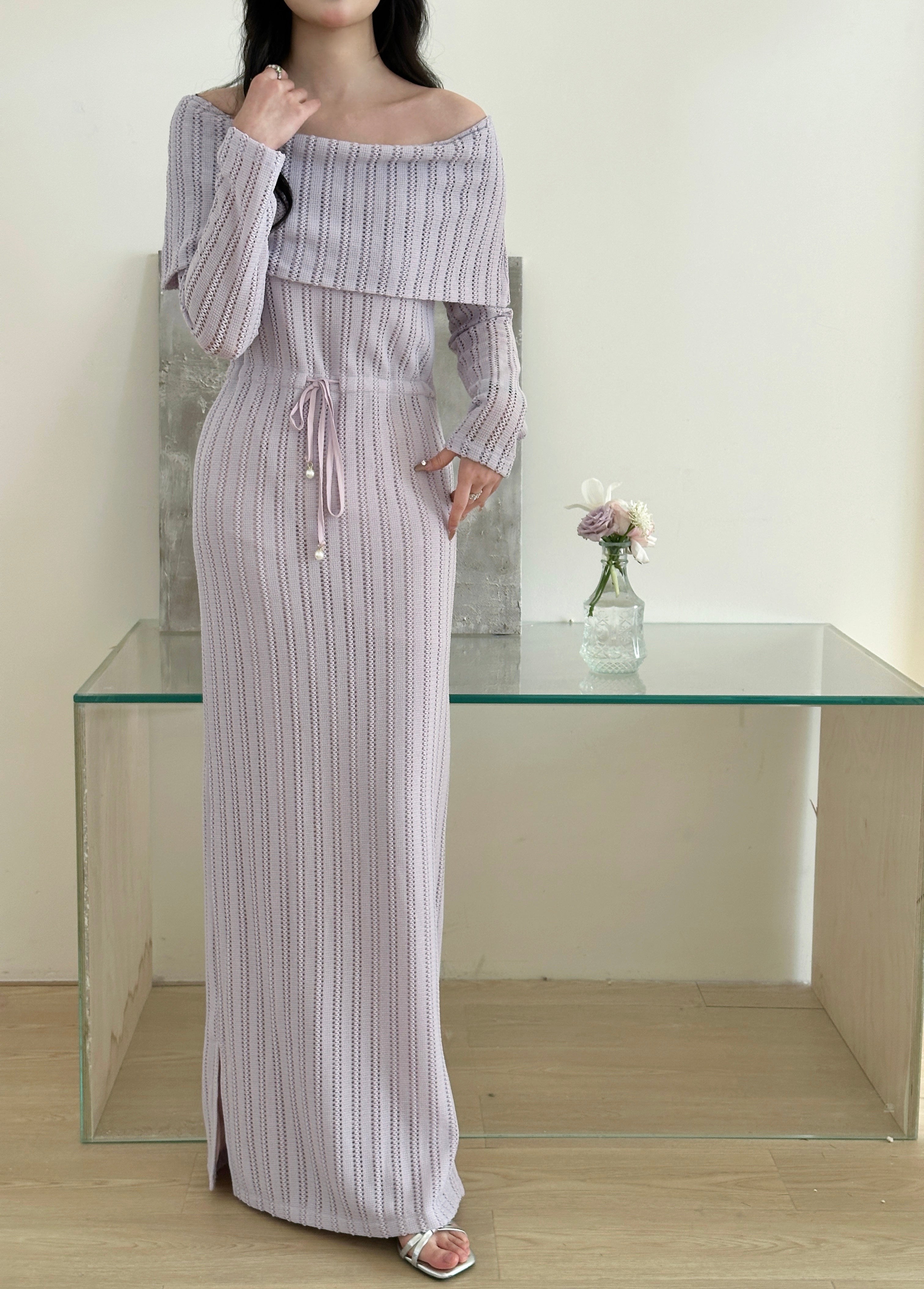 Bali Crochet Resort Dress with Ruched Waist