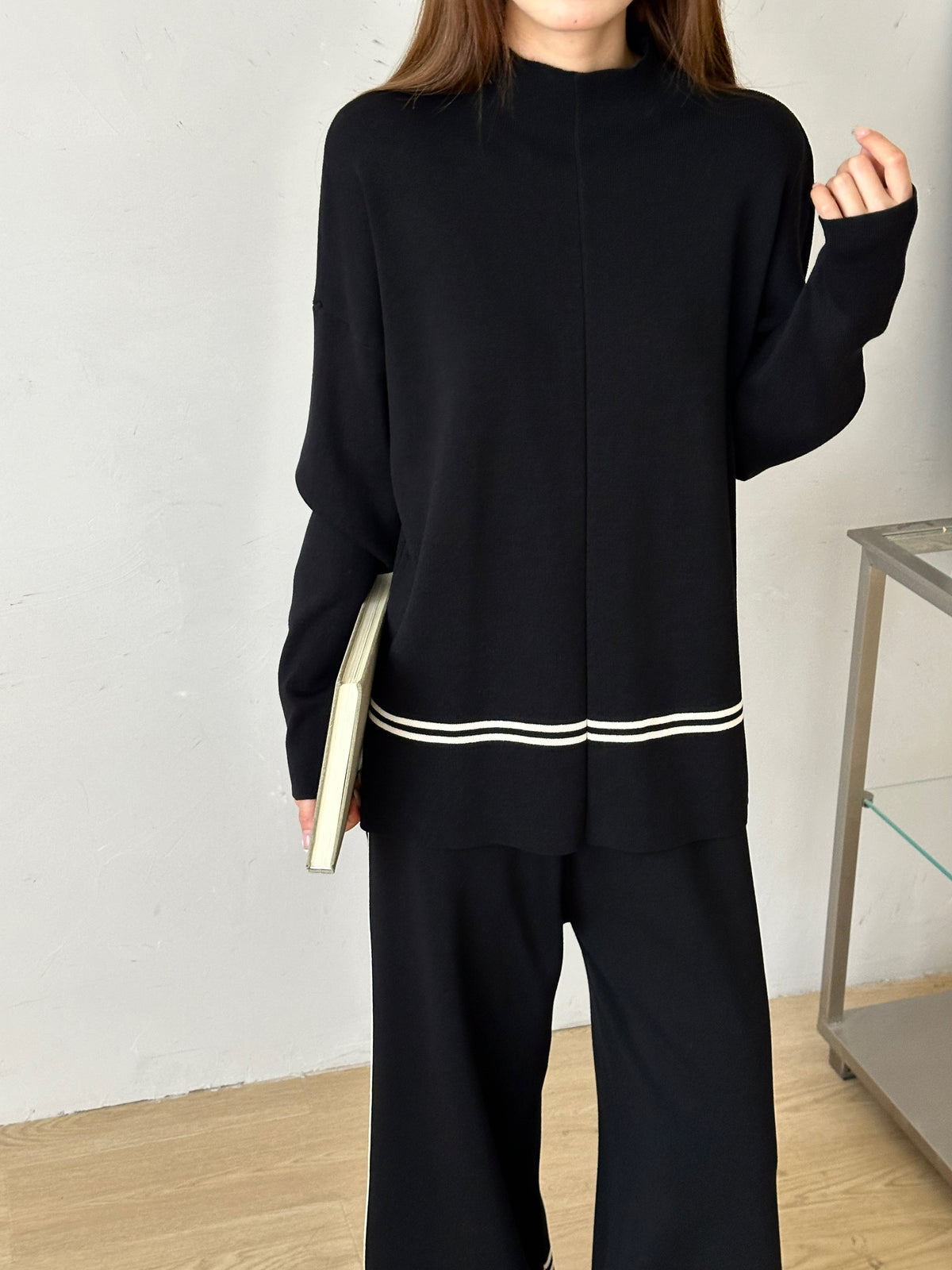 Chicago Black Knit Suit