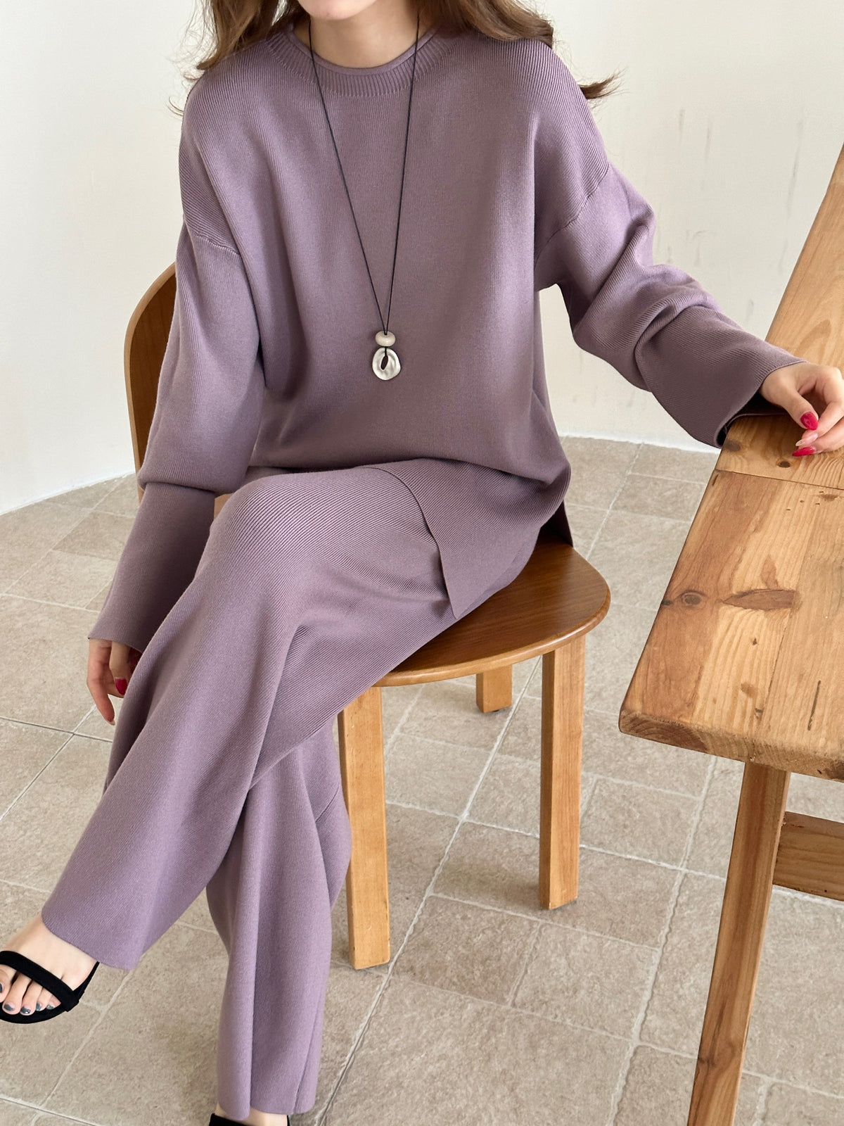 Milli Mauve Butter Knit Suit